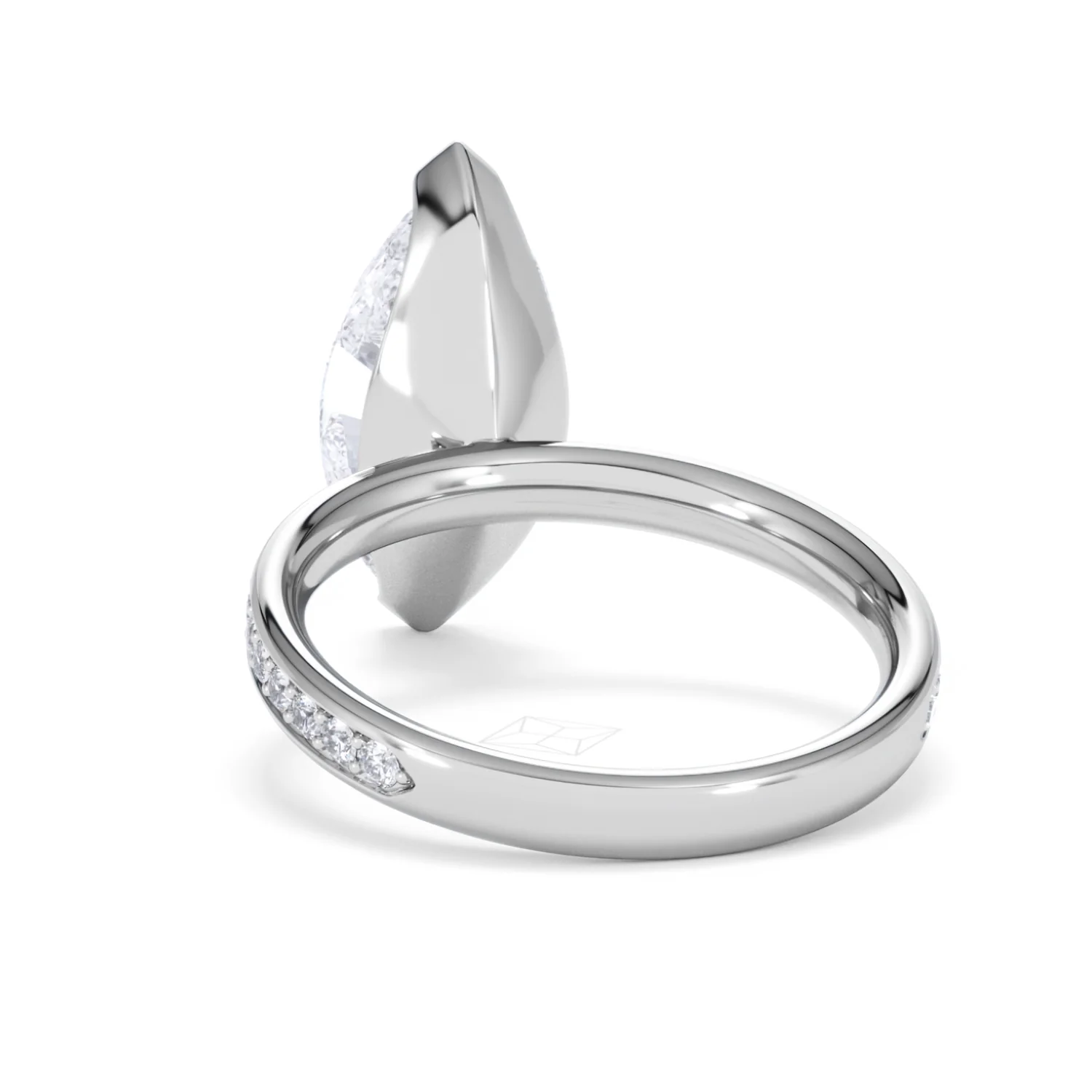 Origin 3.30ct Marquise Cut Lab Diamond Solitaire Engagement Ring with Side Stones in Platinum - Image 51
