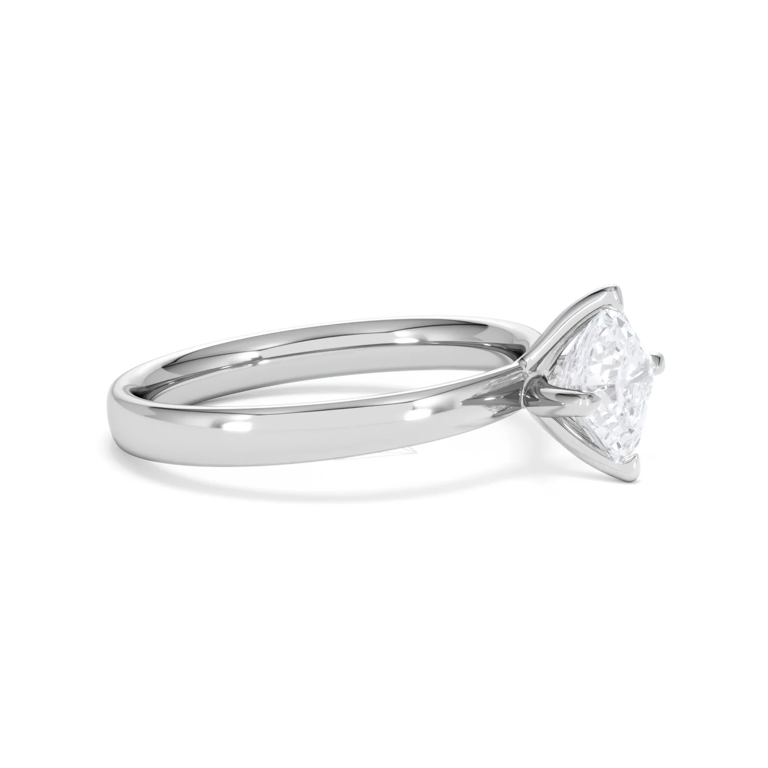 Origin Twist 1.00ct Asscher Cut Lab Diamond Solitaire Engagement Ring in 18K White Gold - Image 21