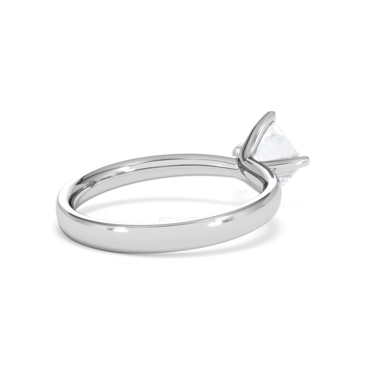 Origin Twist 1.00ct Asscher Cut Lab Diamond Solitaire Engagement Ring in 18K White Gold - Image 37