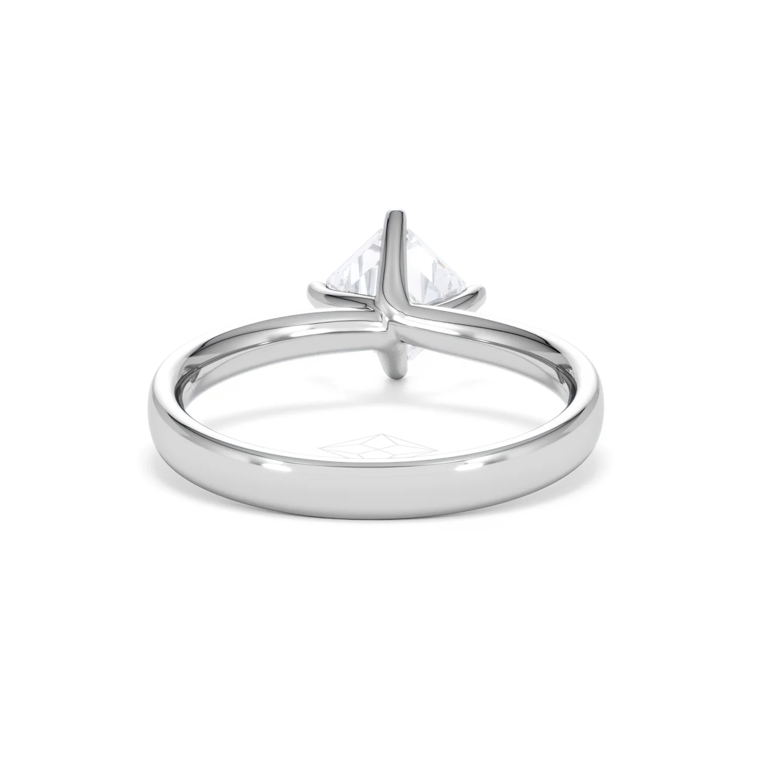 Origin Twist 1.00ct Asscher Cut Lab Diamond Solitaire Engagement Ring in 18K White Gold - Image 46
