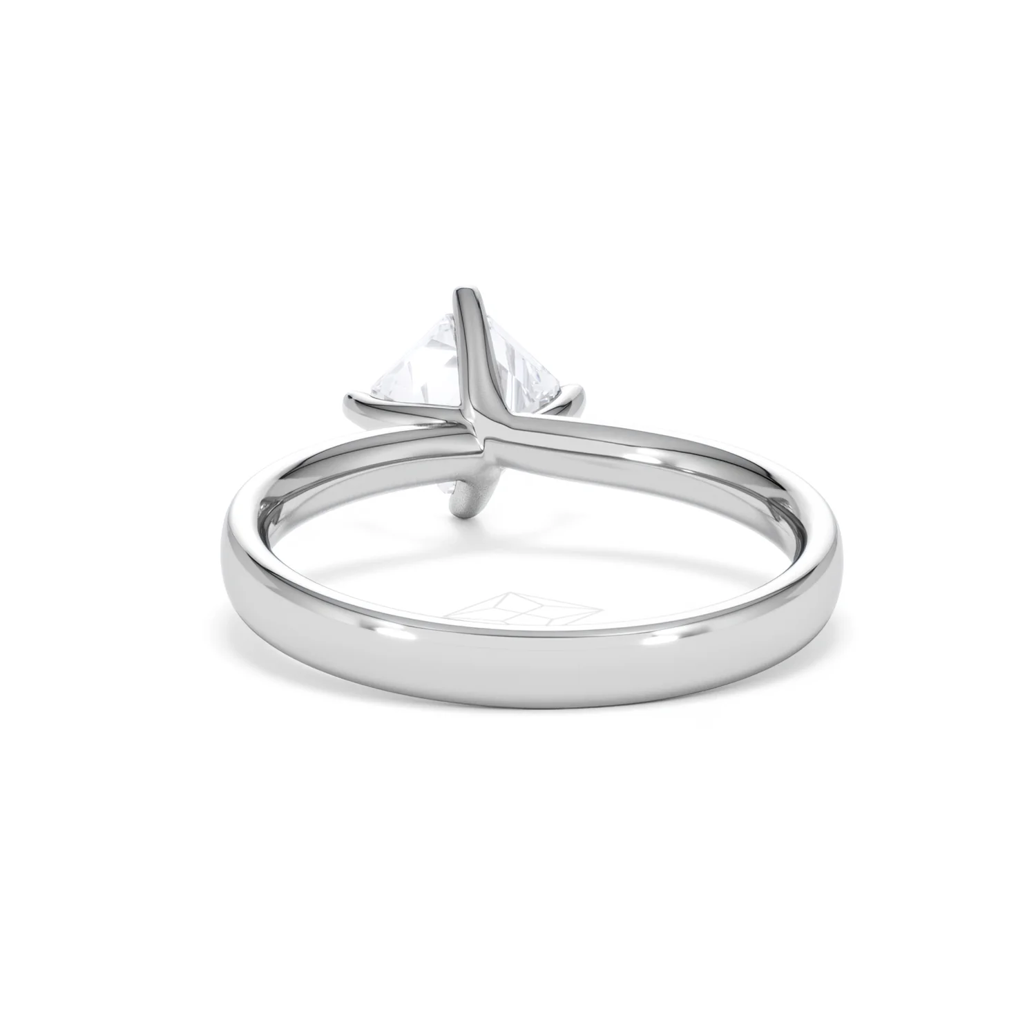 Origin Twist 1.00ct Asscher Cut Lab Diamond Solitaire Engagement Ring in 18K White Gold - Image 49