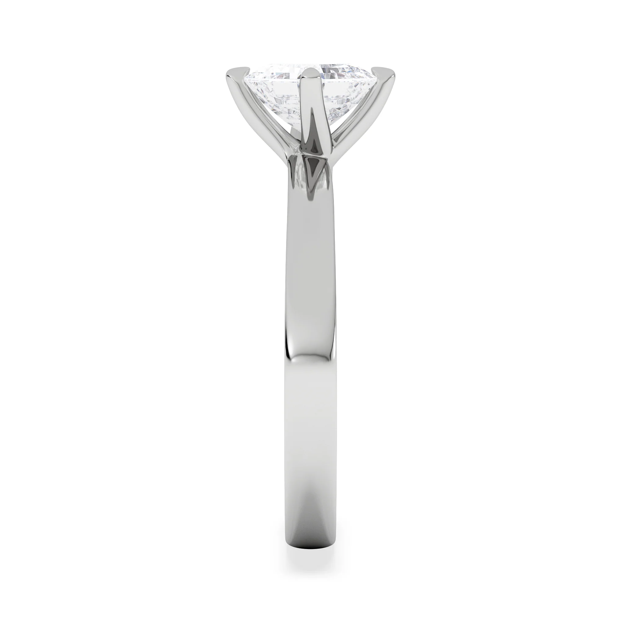 Origin Twist 1.00ct Asscher Cut Lab Diamond Solitaire Engagement Ring in 18K White Gold - Image 5