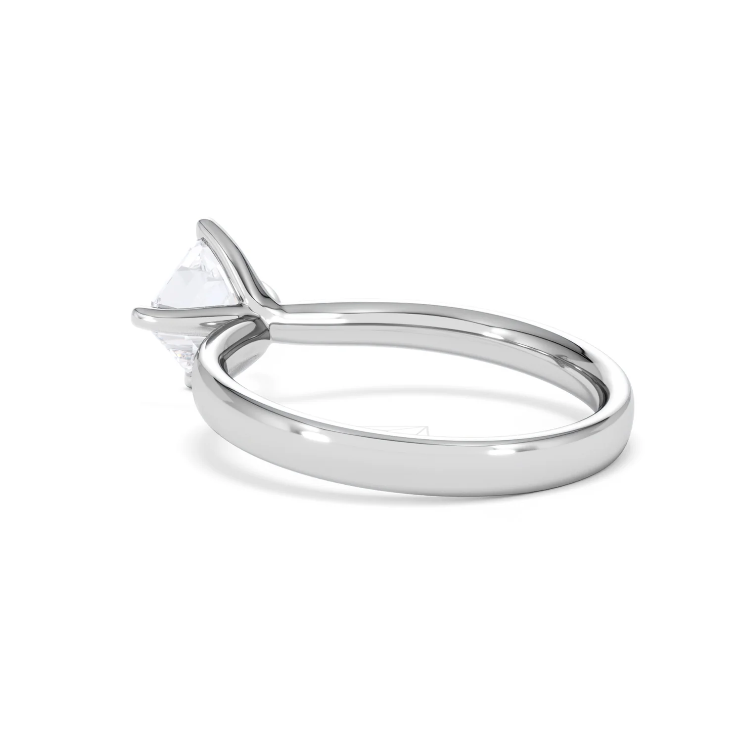 Origin Twist 1.00ct Asscher Cut Lab Diamond Solitaire Engagement Ring in 18K White Gold - Image 57