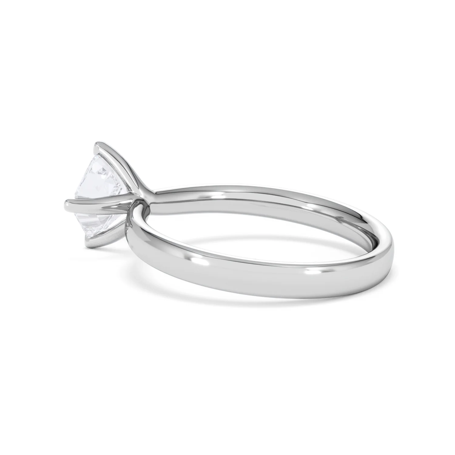 Origin Twist 1.00ct Asscher Cut Lab Diamond Solitaire Engagement Ring in 18K White Gold - Image 61