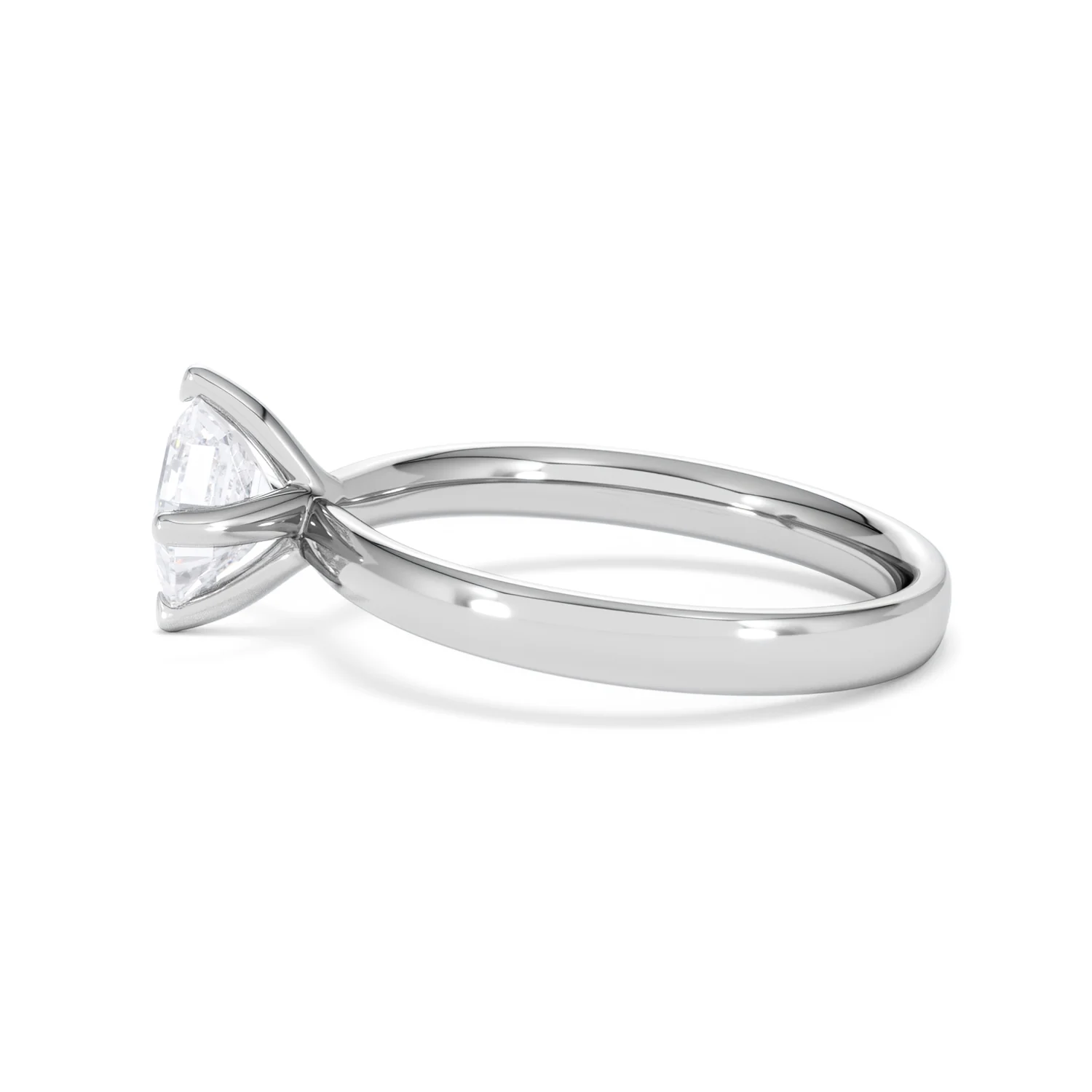 Origin Twist 1.00ct Asscher Cut Lab Diamond Solitaire Engagement Ring in 18K White Gold - Image 66