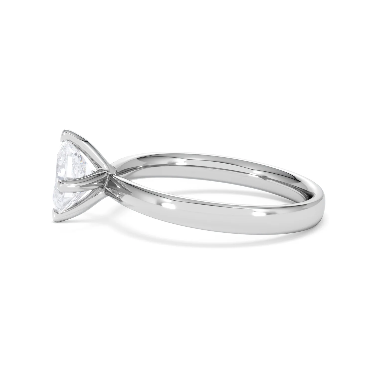 Origin Twist 1.00ct Asscher Cut Lab Diamond Solitaire Engagement Ring in 18K White Gold - Image 68