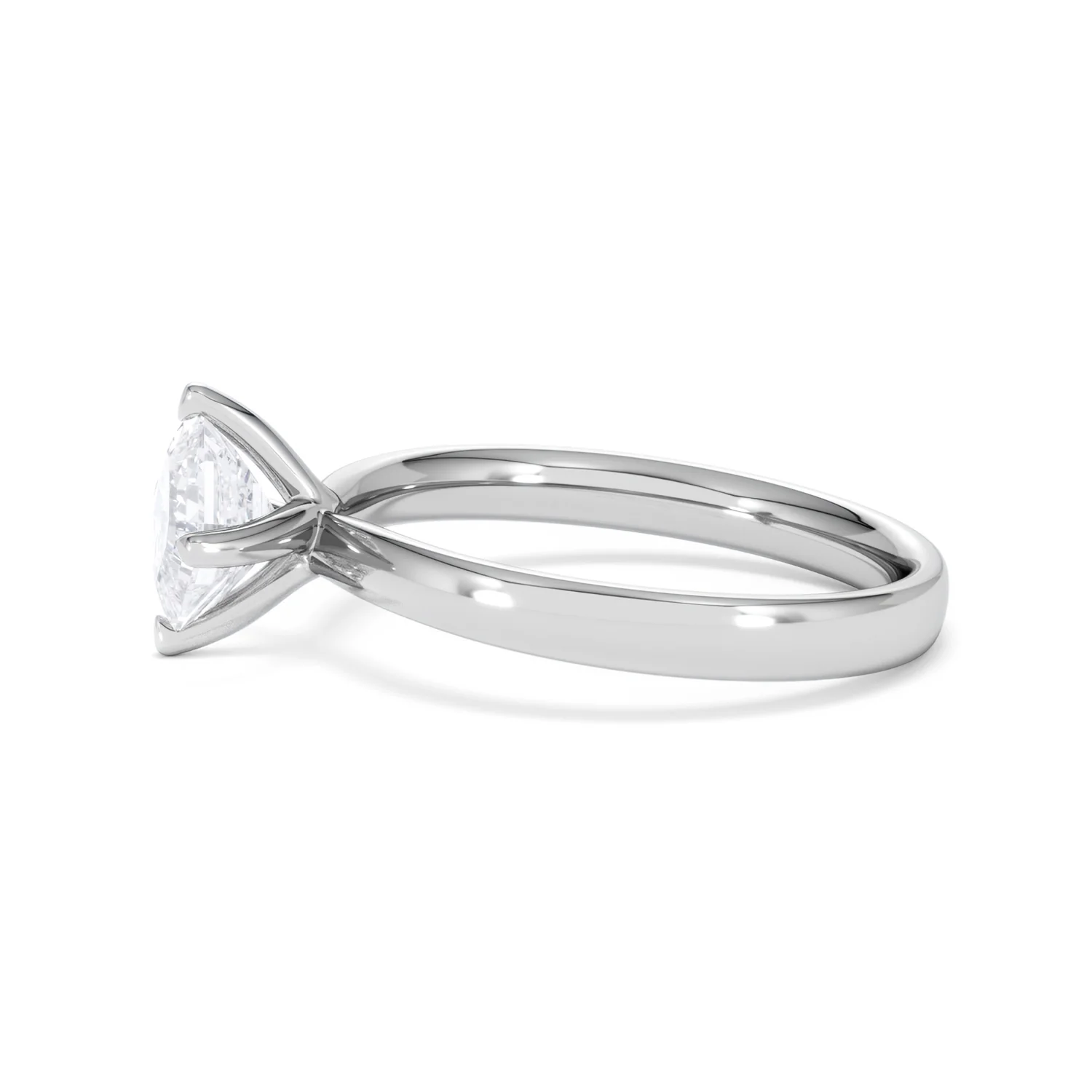 Origin Twist 1.00ct Asscher Cut Lab Diamond Solitaire Engagement Ring in 18K White Gold - Image 69