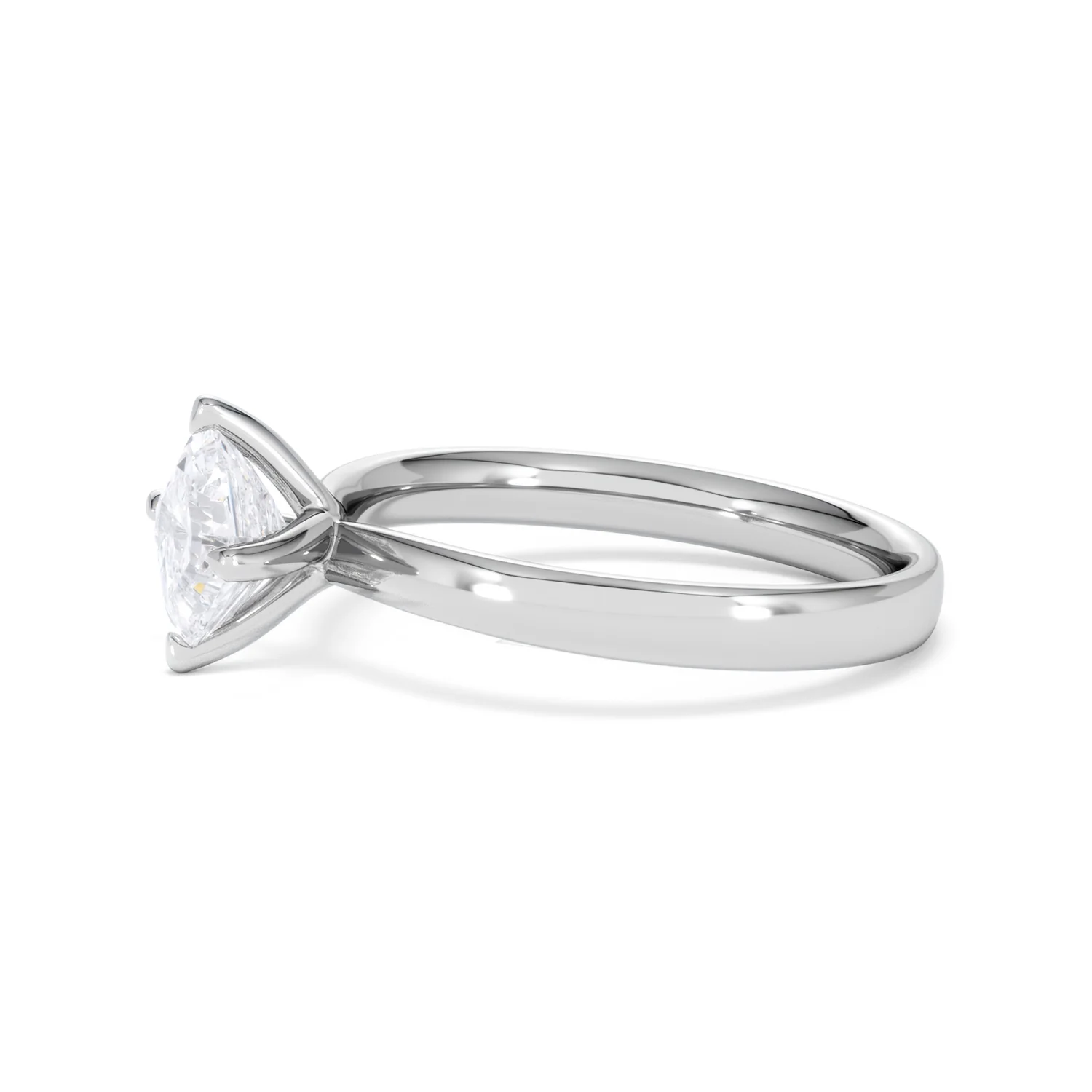 Origin Twist 1.00ct Asscher Cut Lab Diamond Solitaire Engagement Ring in 18K White Gold - Image 71