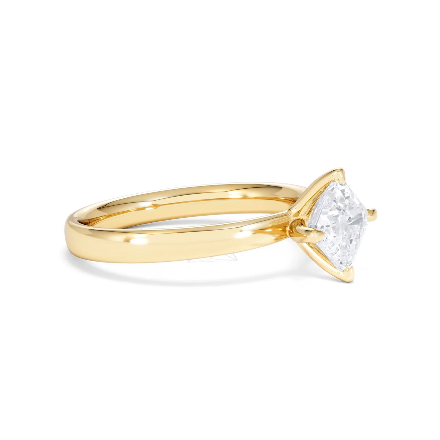 Origin Twist 1.00ct Asscher Cut Lab Diamond Solitaire Engagement Ring in 18K Yellow Gold - Image 19