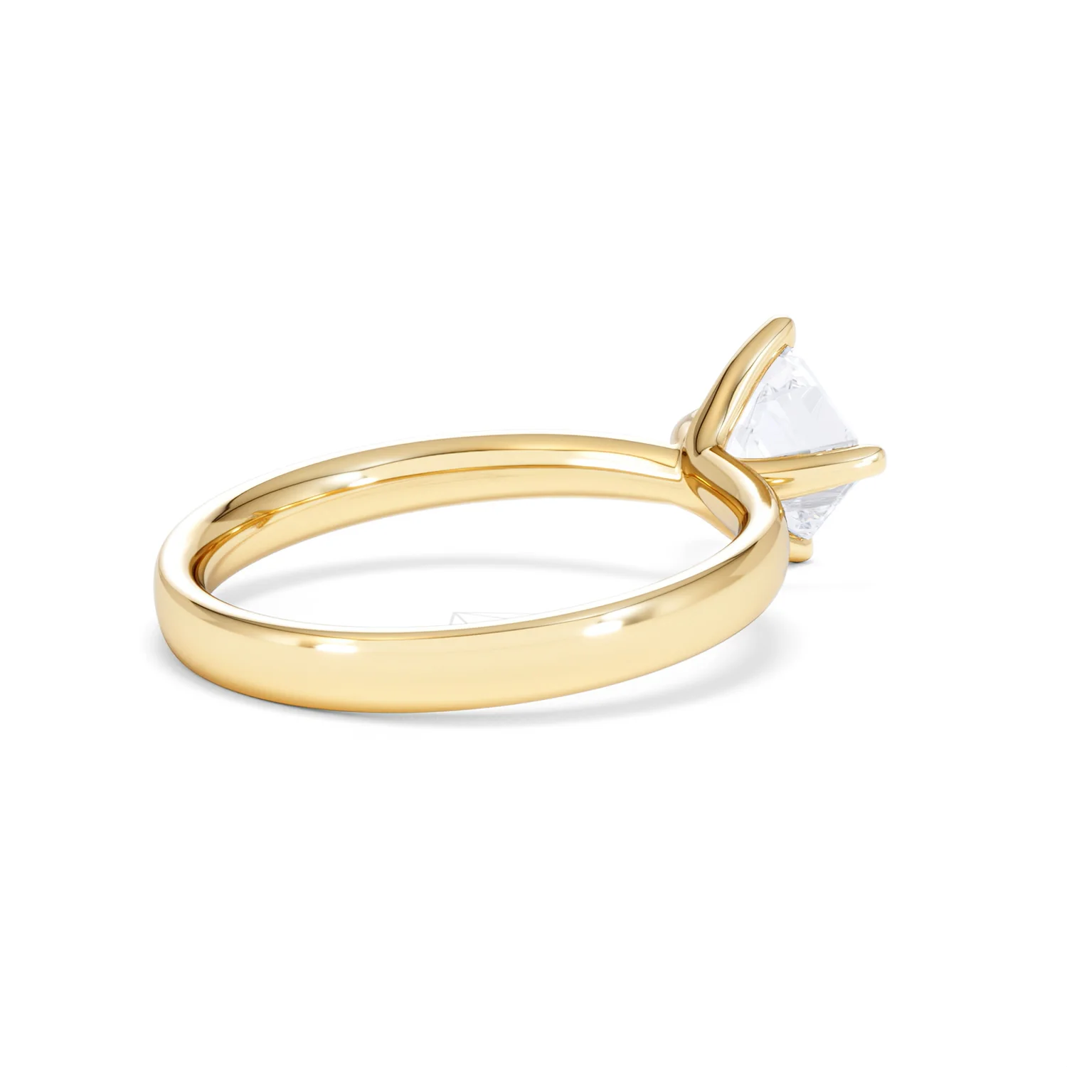 Origin Twist 1.00ct Asscher Cut Lab Diamond Solitaire Engagement Ring in 18K Yellow Gold - Image 36
