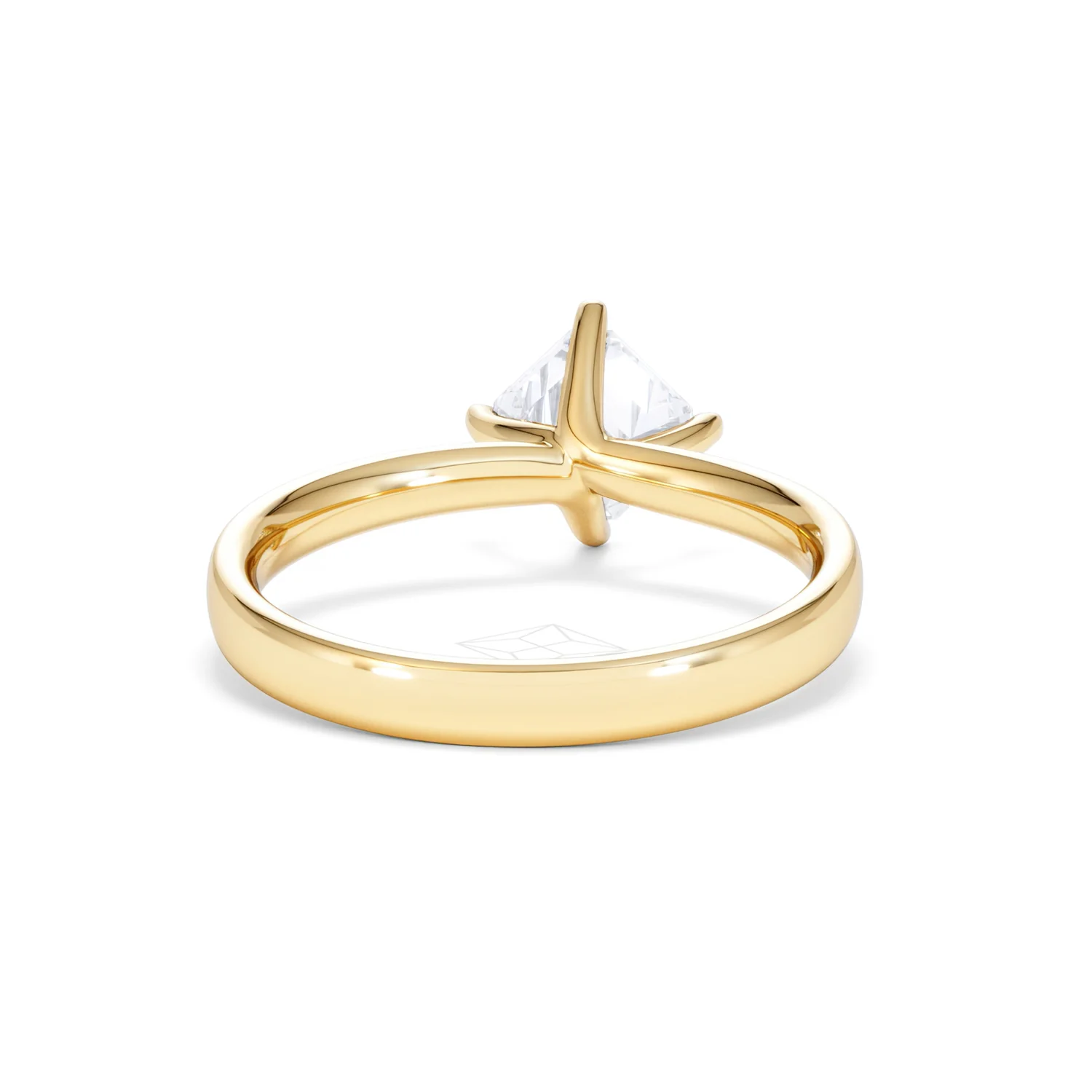 Origin Twist 1.00ct Asscher Cut Lab Diamond Solitaire Engagement Ring in 18K Yellow Gold - Image 45