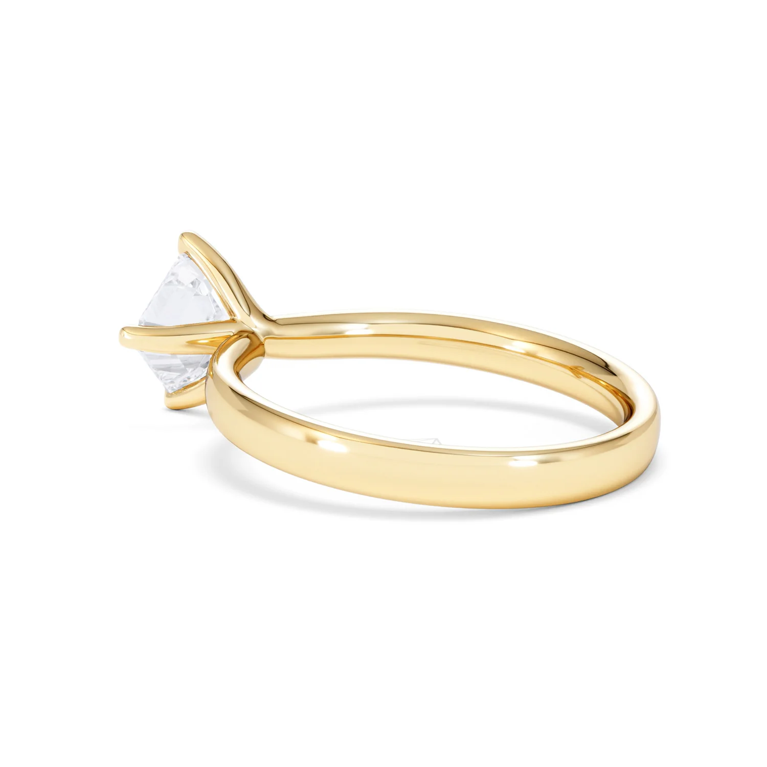 Origin Twist 1.00ct Asscher Cut Lab Diamond Solitaire Engagement Ring in 18K Yellow Gold - Image 59