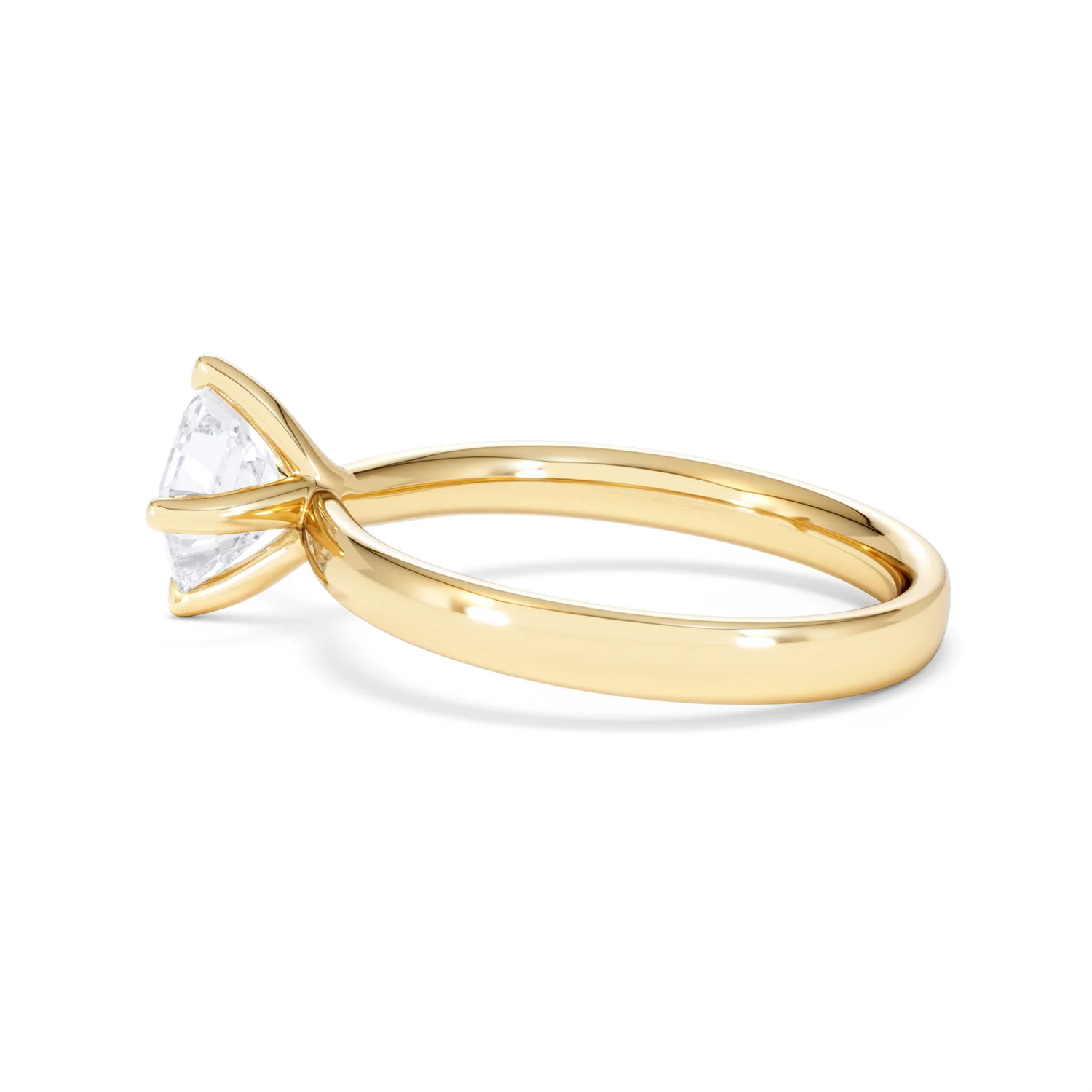 Origin Twist 1.00ct Asscher Cut Lab Diamond Solitaire Engagement Ring in 18K Yellow Gold - Image 64