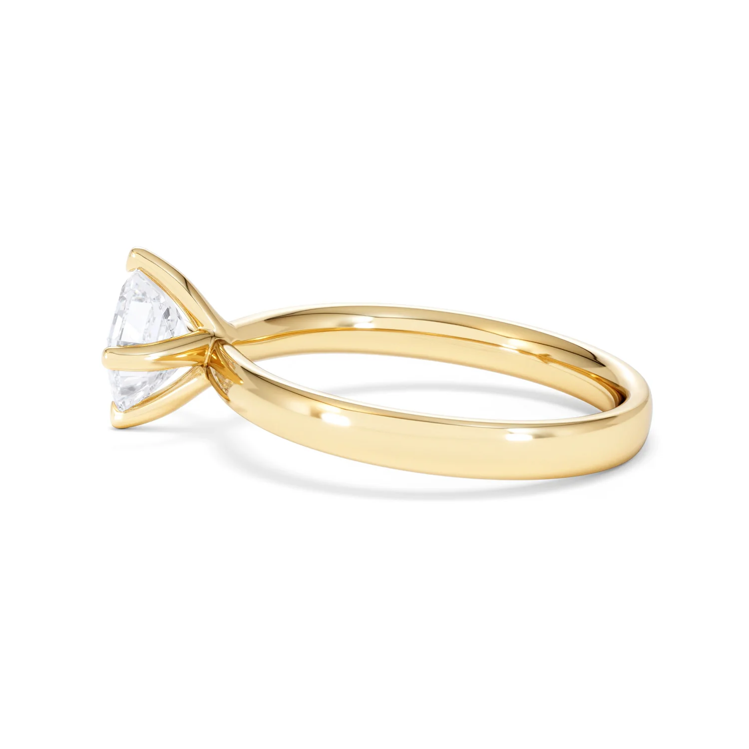 Origin Twist 1.00ct Asscher Cut Lab Diamond Solitaire Engagement Ring in 18K Yellow Gold - Image 65