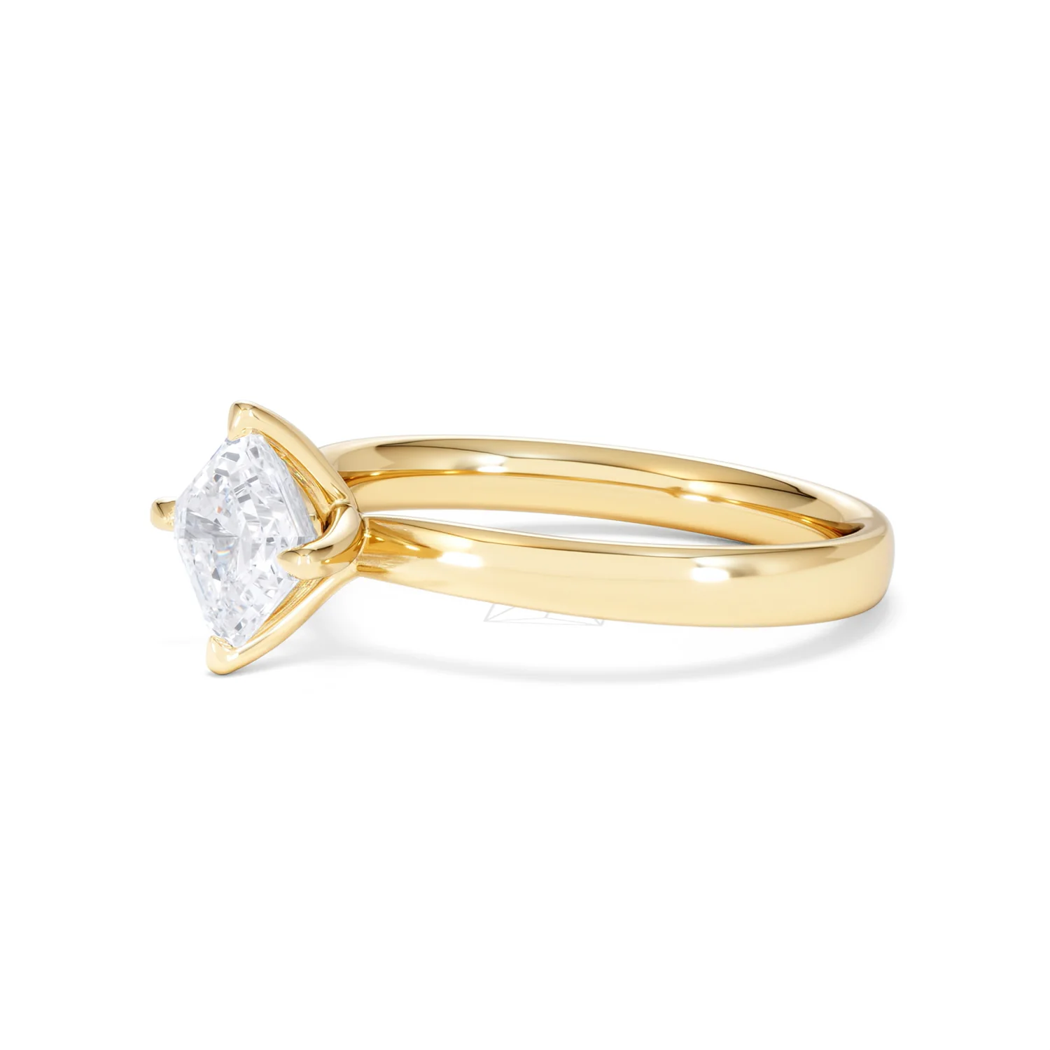 Origin Twist 1.00ct Asscher Cut Lab Diamond Solitaire Engagement Ring in 18K Yellow Gold - Image 75