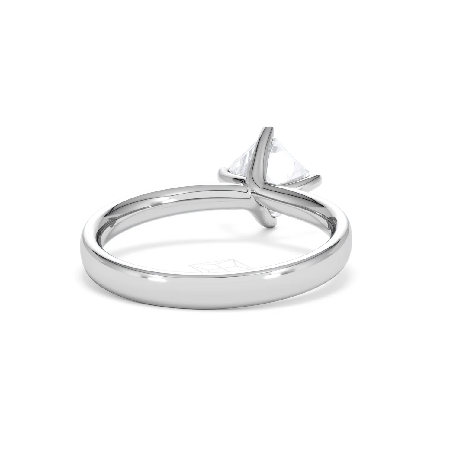 Origin Twist 1.00ct Asscher Cut Lab Diamond Solitaire Engagement Ring in Platinum - Image 43