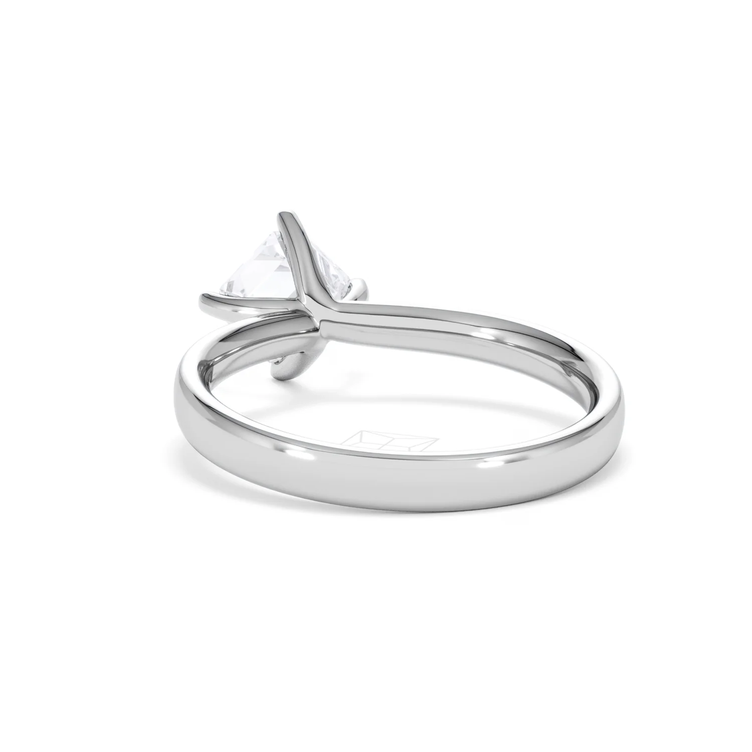 Origin Twist 1.00ct Asscher Cut Lab Diamond Solitaire Engagement Ring in Platinum - Image 52