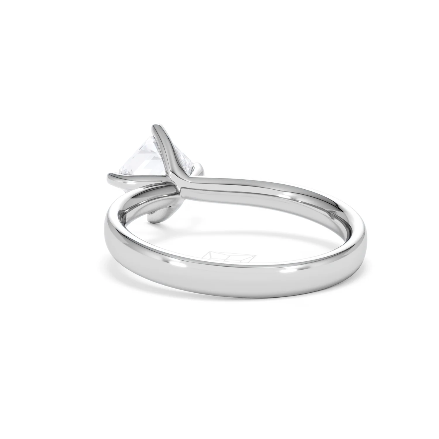 Origin Twist 1.00ct Asscher Cut Lab Diamond Solitaire Engagement Ring in Platinum - Image 53