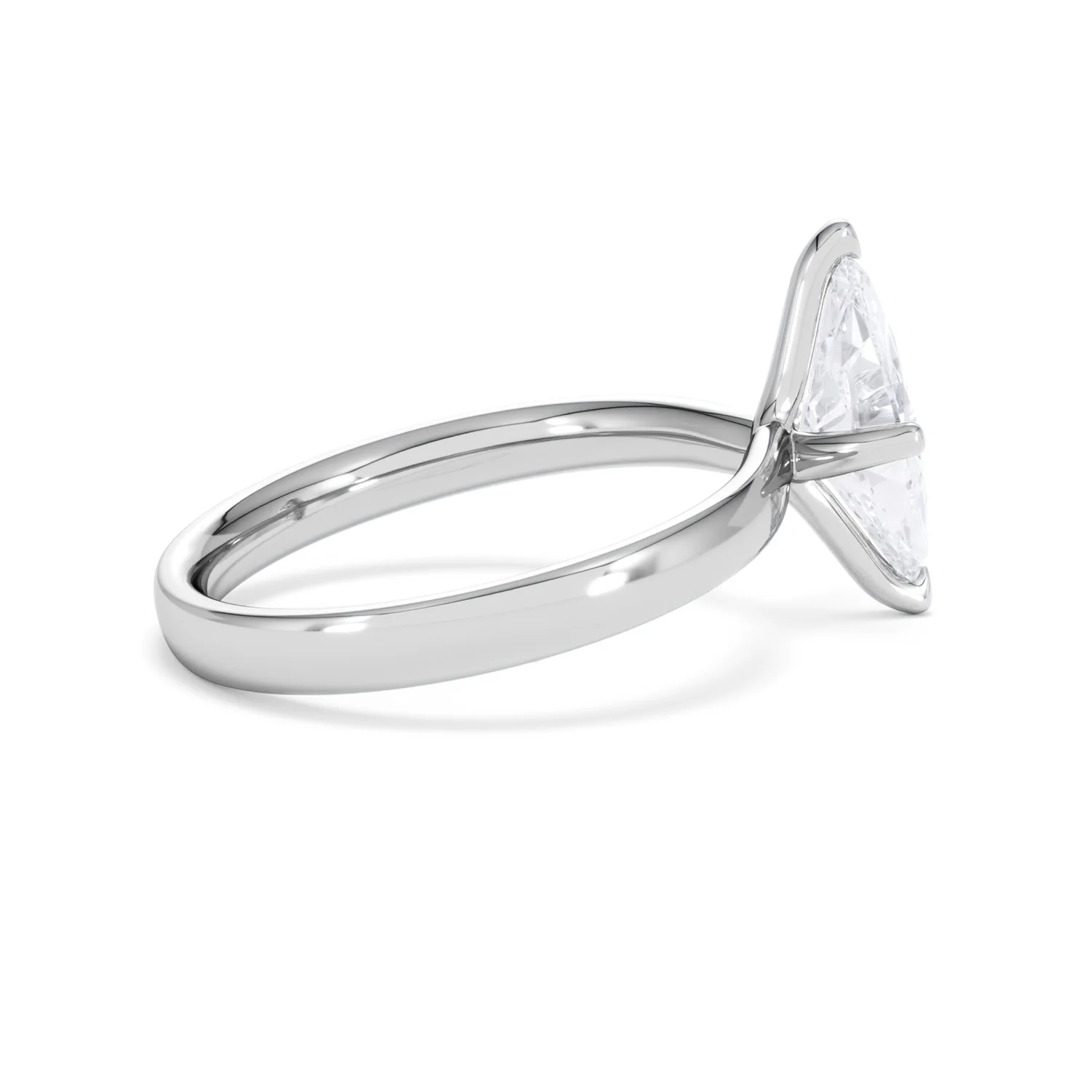 Origin Twist 1.00ct Marquise Cut Lab Diamond Solitaire Engagement Ring in 18K White Gold - Image 30