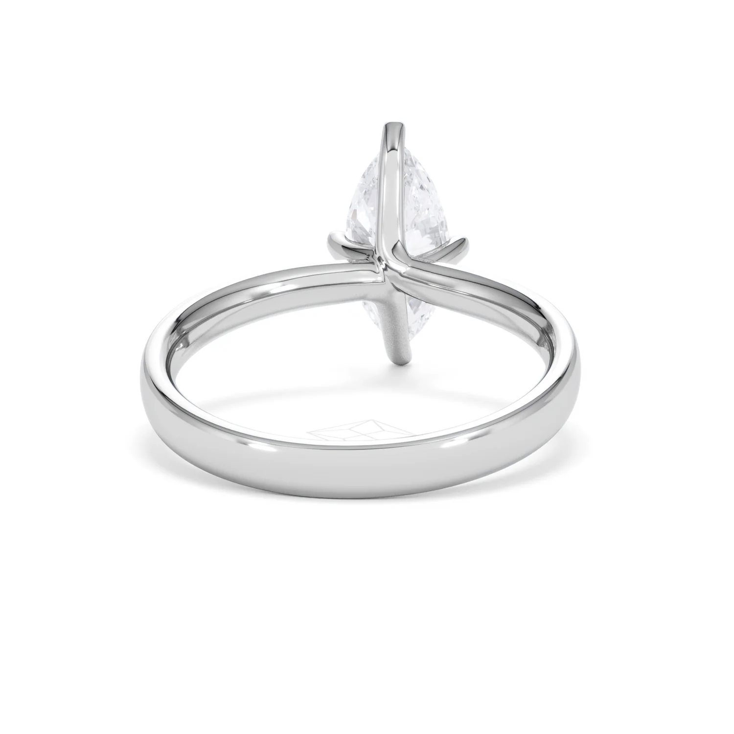 Origin Twist 1.00ct Marquise Cut Lab Diamond Solitaire Engagement Ring in 18K White Gold - Image 45