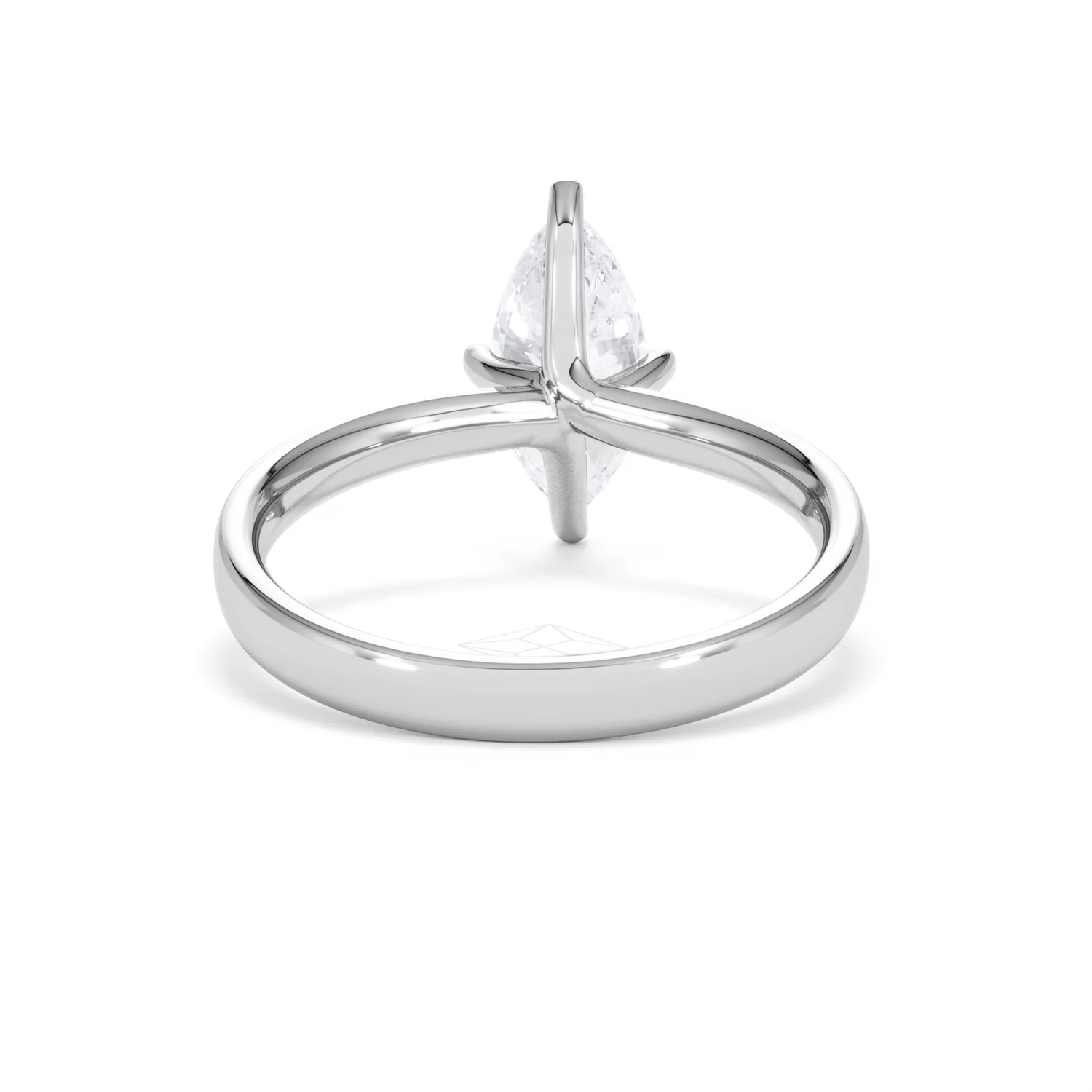 Origin Twist 1.00ct Marquise Cut Lab Diamond Solitaire Engagement Ring in 18K White Gold - Image 46