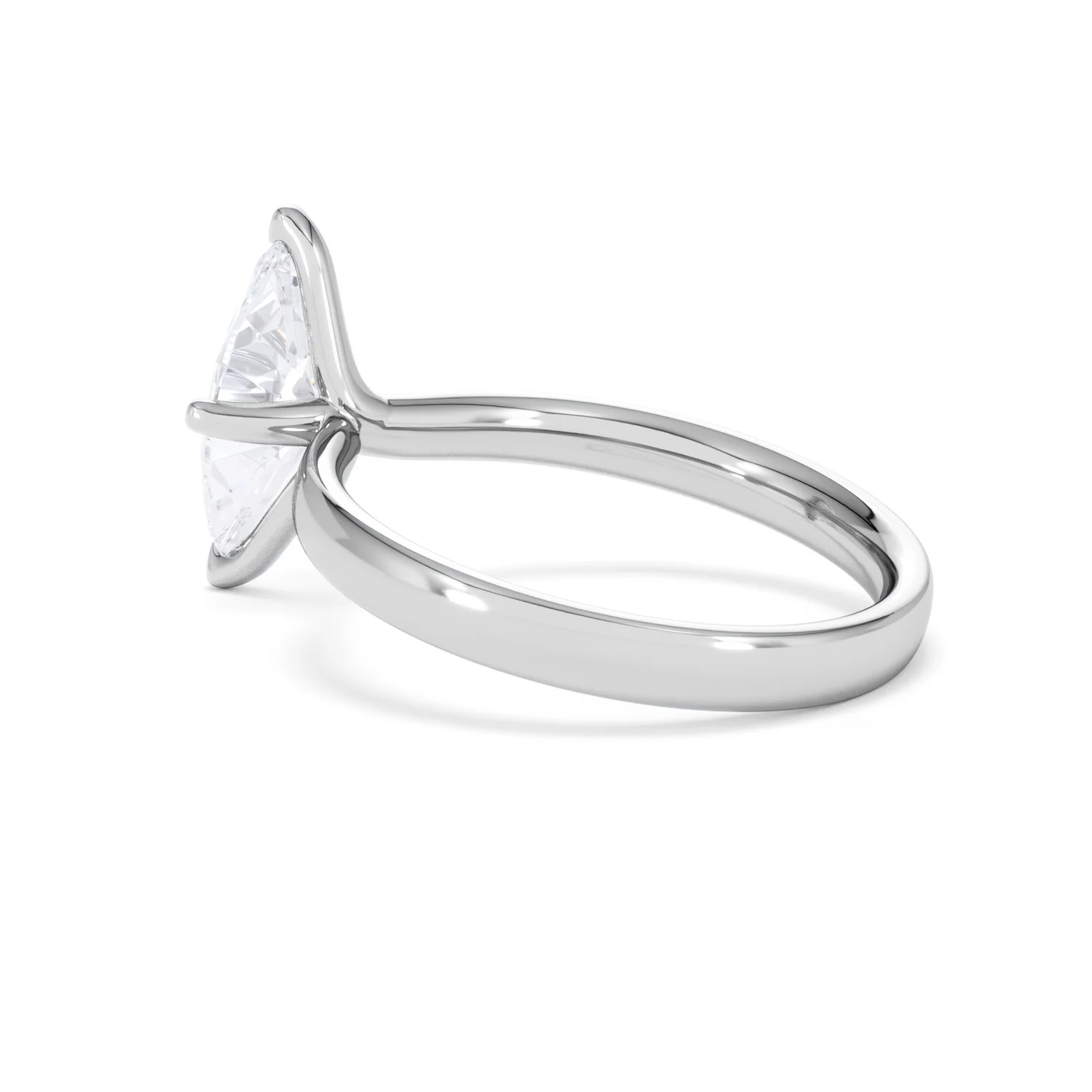 Origin Twist 1.00ct Marquise Cut Lab Diamond Solitaire Engagement Ring in 18K White Gold - Image 60