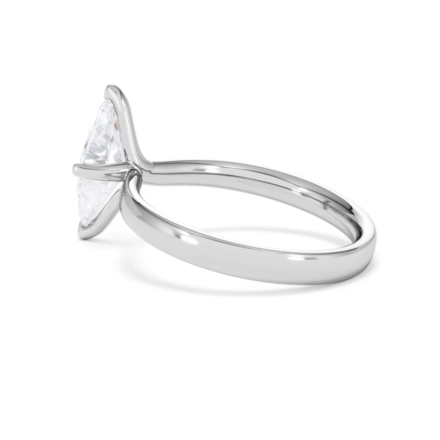 Origin Twist 1.00ct Marquise Cut Lab Diamond Solitaire Engagement Ring in 18K White Gold - Image 61