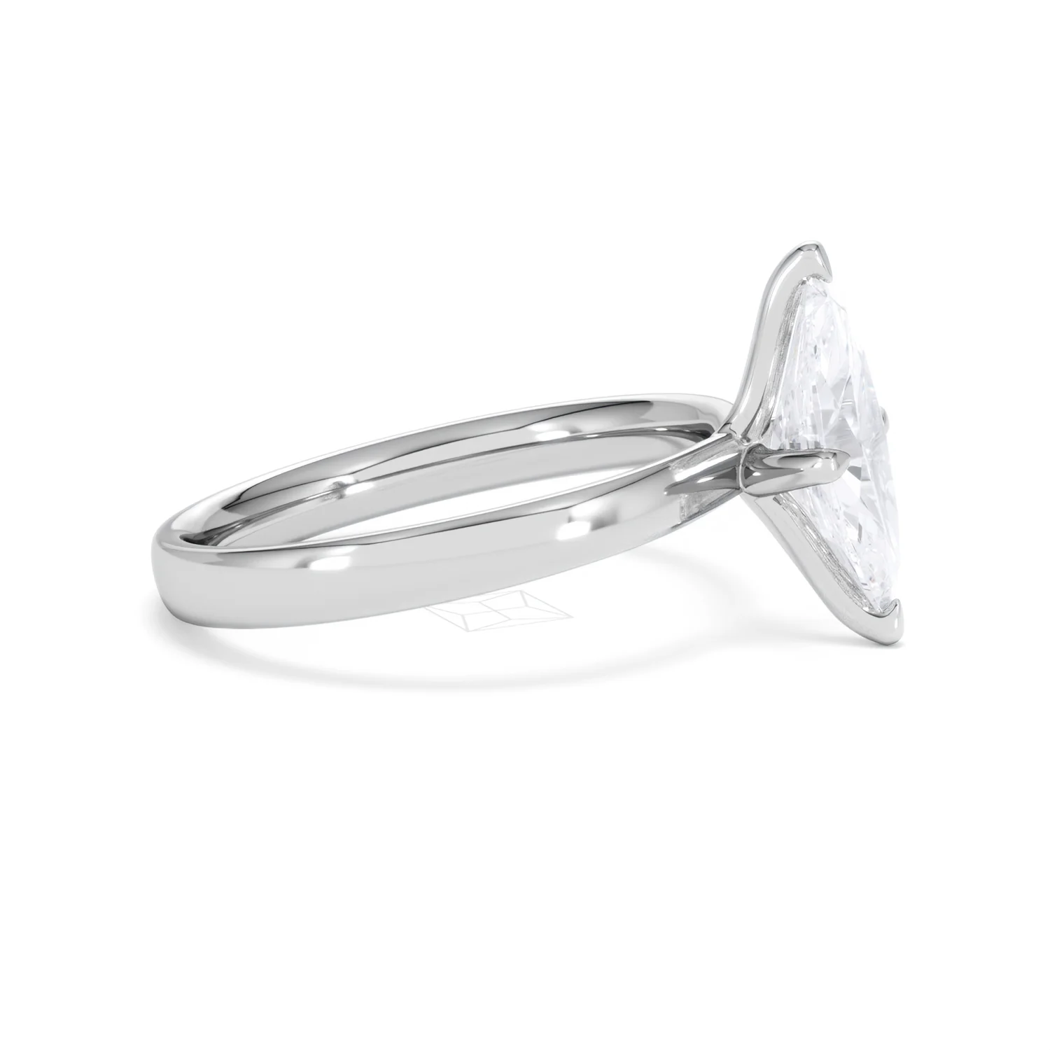 Origin Twist 1.00ct Marquise Cut Lab Diamond Solitaire Engagement Ring in Platinum - Image 23