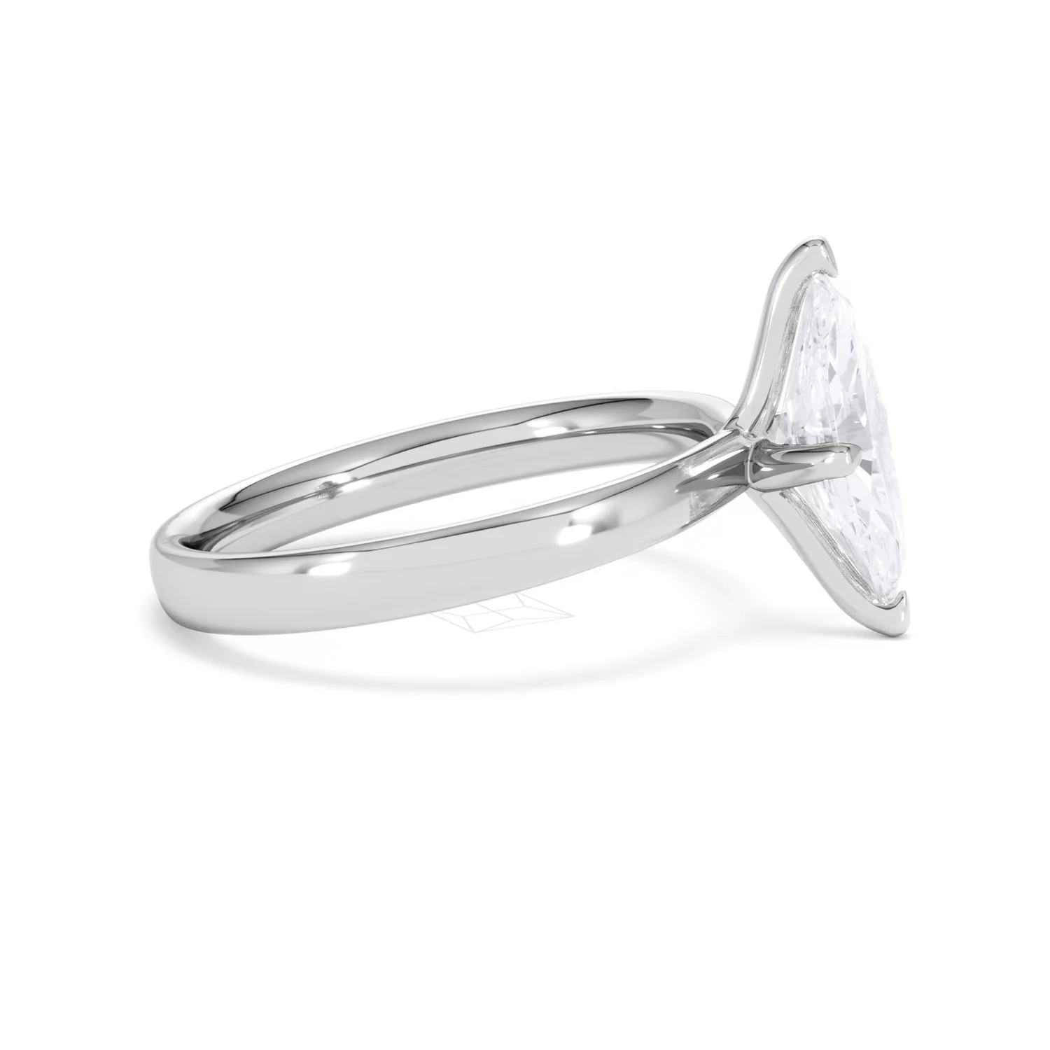 Origin Twist 1.00ct Marquise Cut Lab Diamond Solitaire Engagement Ring in Platinum - Image 24