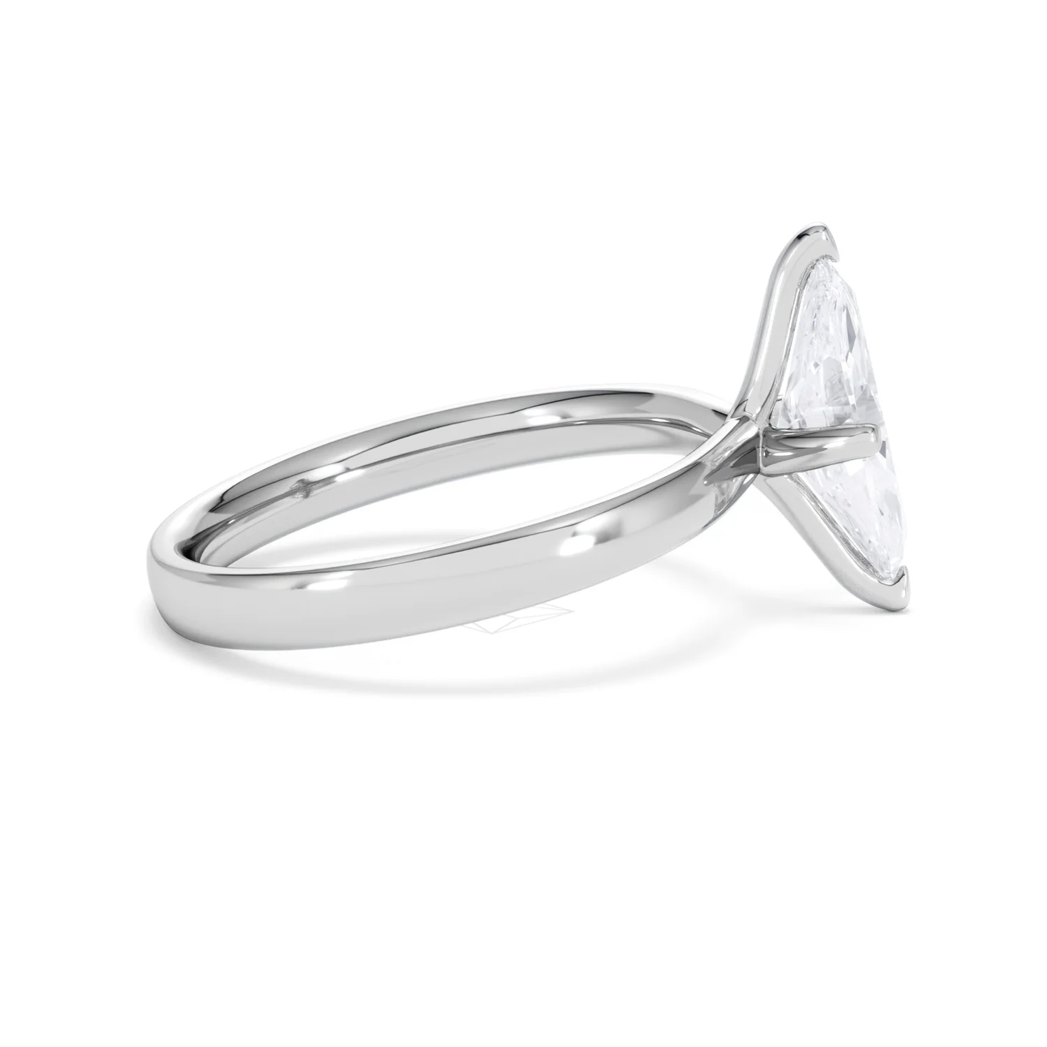 Origin Twist 1.00ct Marquise Cut Lab Diamond Solitaire Engagement Ring in Platinum - Image 27