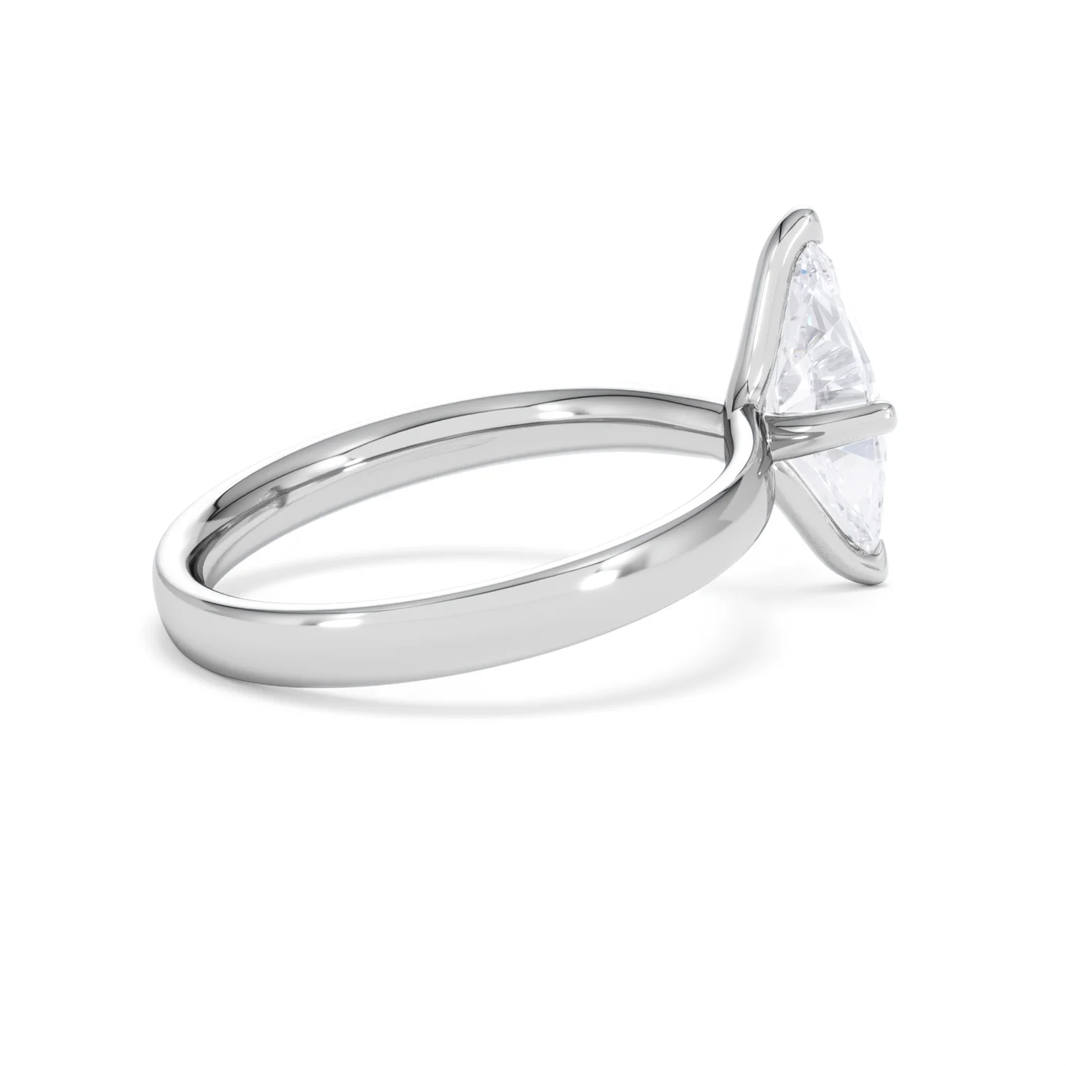 Origin Twist 1.00ct Marquise Cut Lab Diamond Solitaire Engagement Ring in Platinum - Image 32