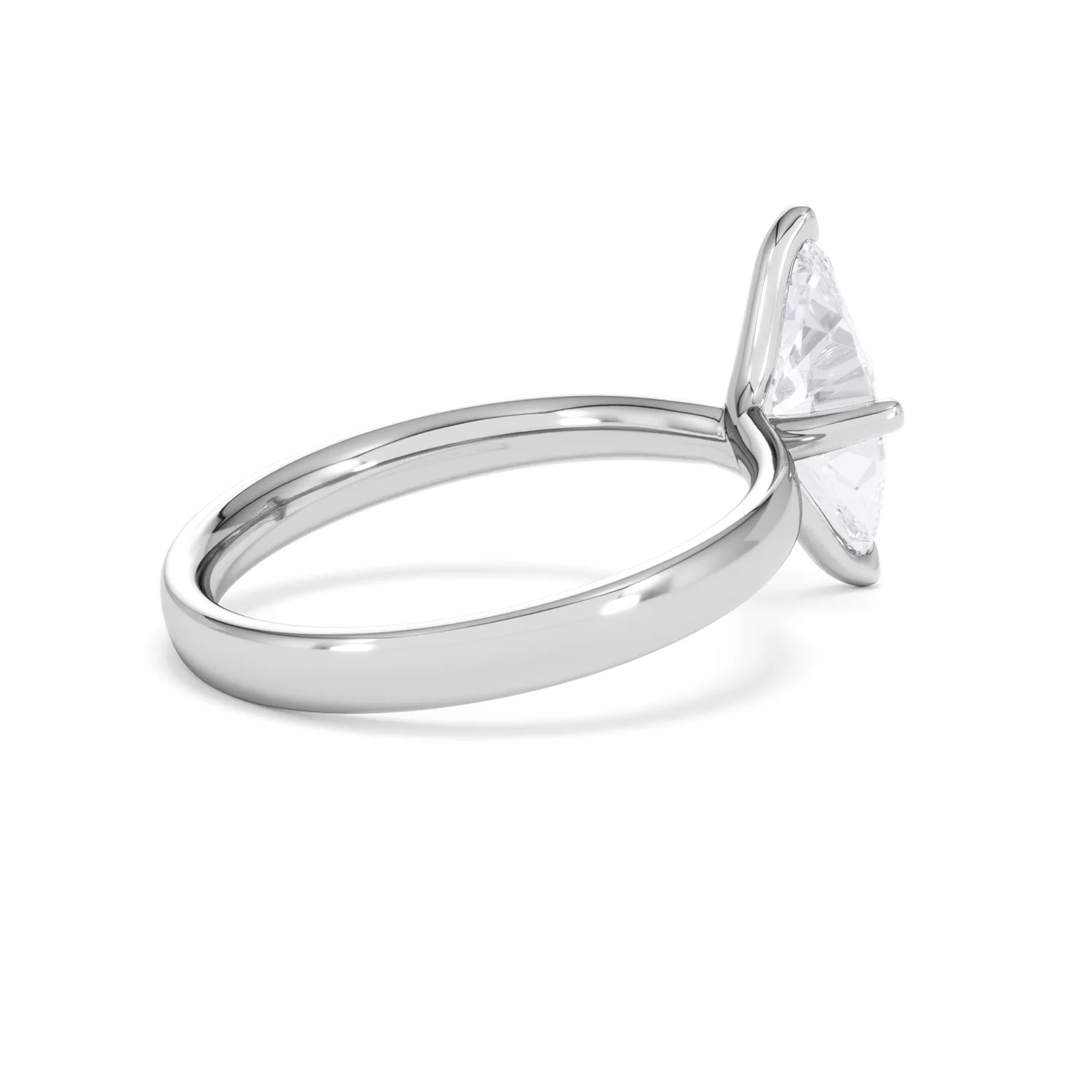 Origin Twist 1.00ct Marquise Cut Lab Diamond Solitaire Engagement Ring in Platinum - Image 34