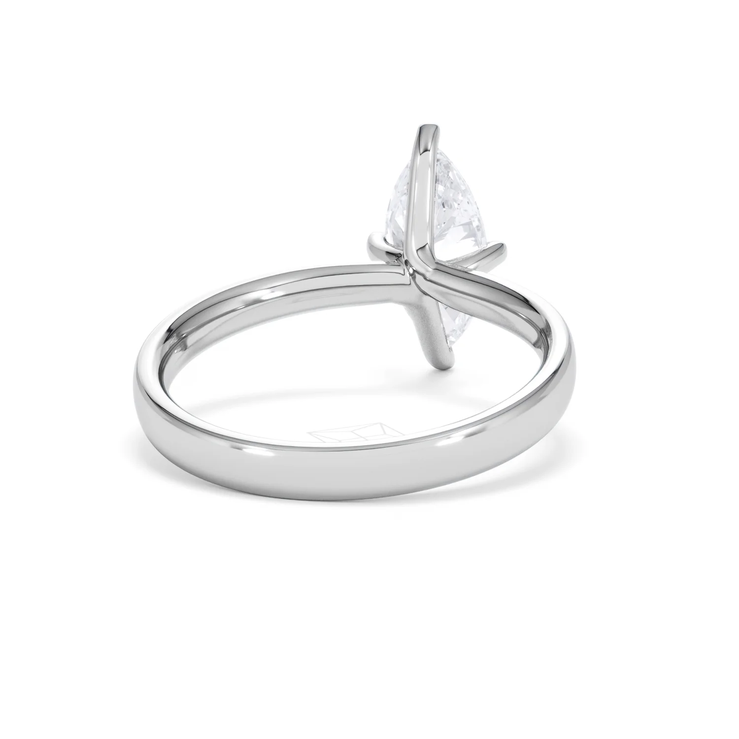 Origin Twist 1.00ct Marquise Cut Lab Diamond Solitaire Engagement Ring in Platinum - Image 43