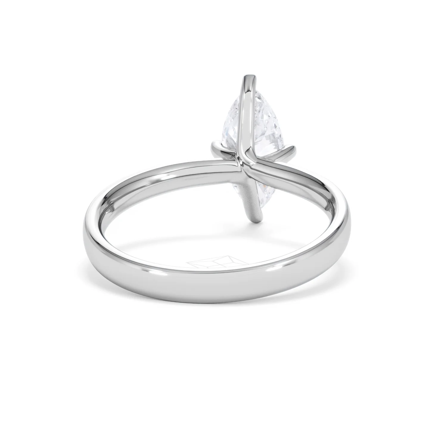 Origin Twist 1.00ct Marquise Cut Lab Diamond Solitaire Engagement Ring in Platinum - Image 44