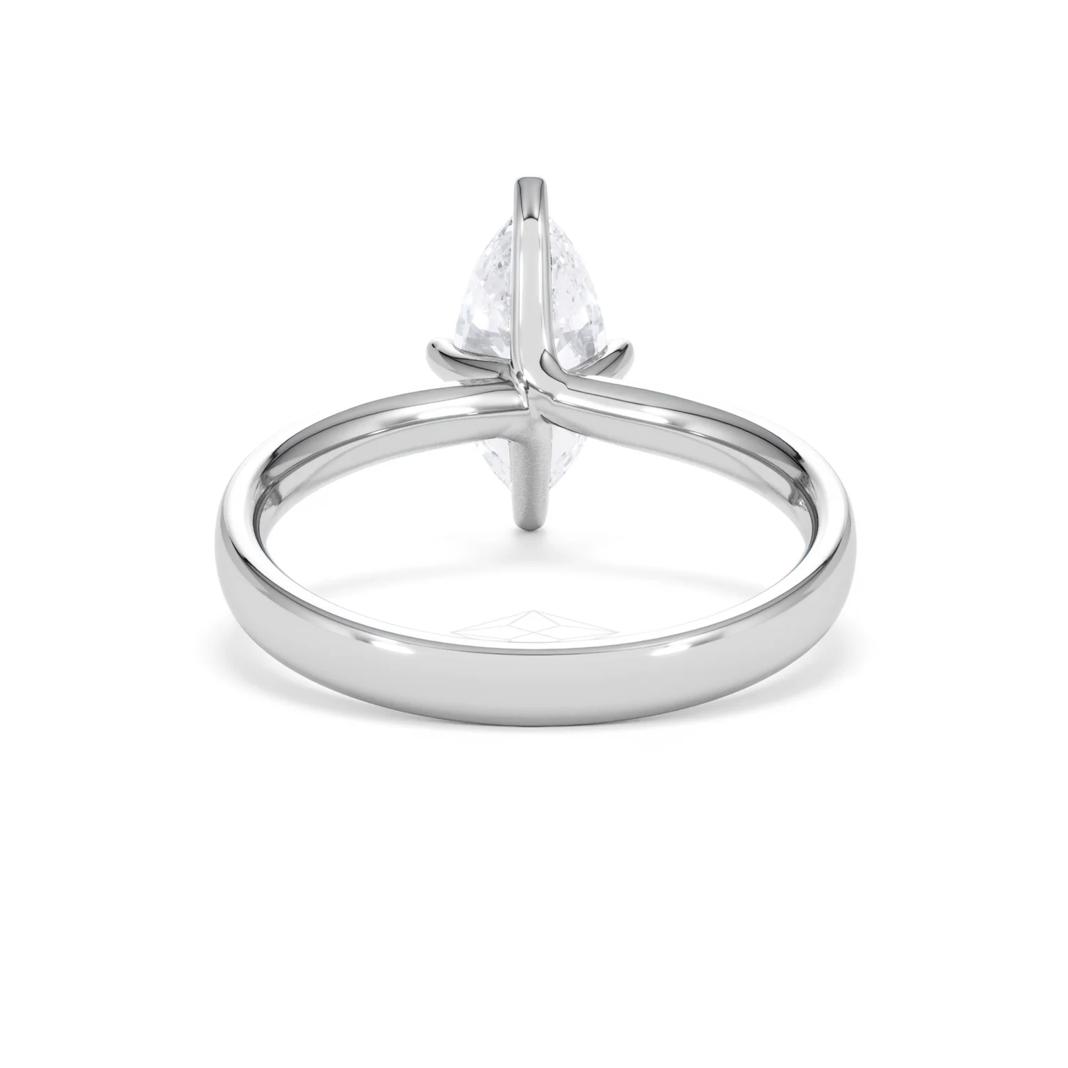 Origin Twist 1.00ct Marquise Cut Lab Diamond Solitaire Engagement Ring in Platinum - Image 47