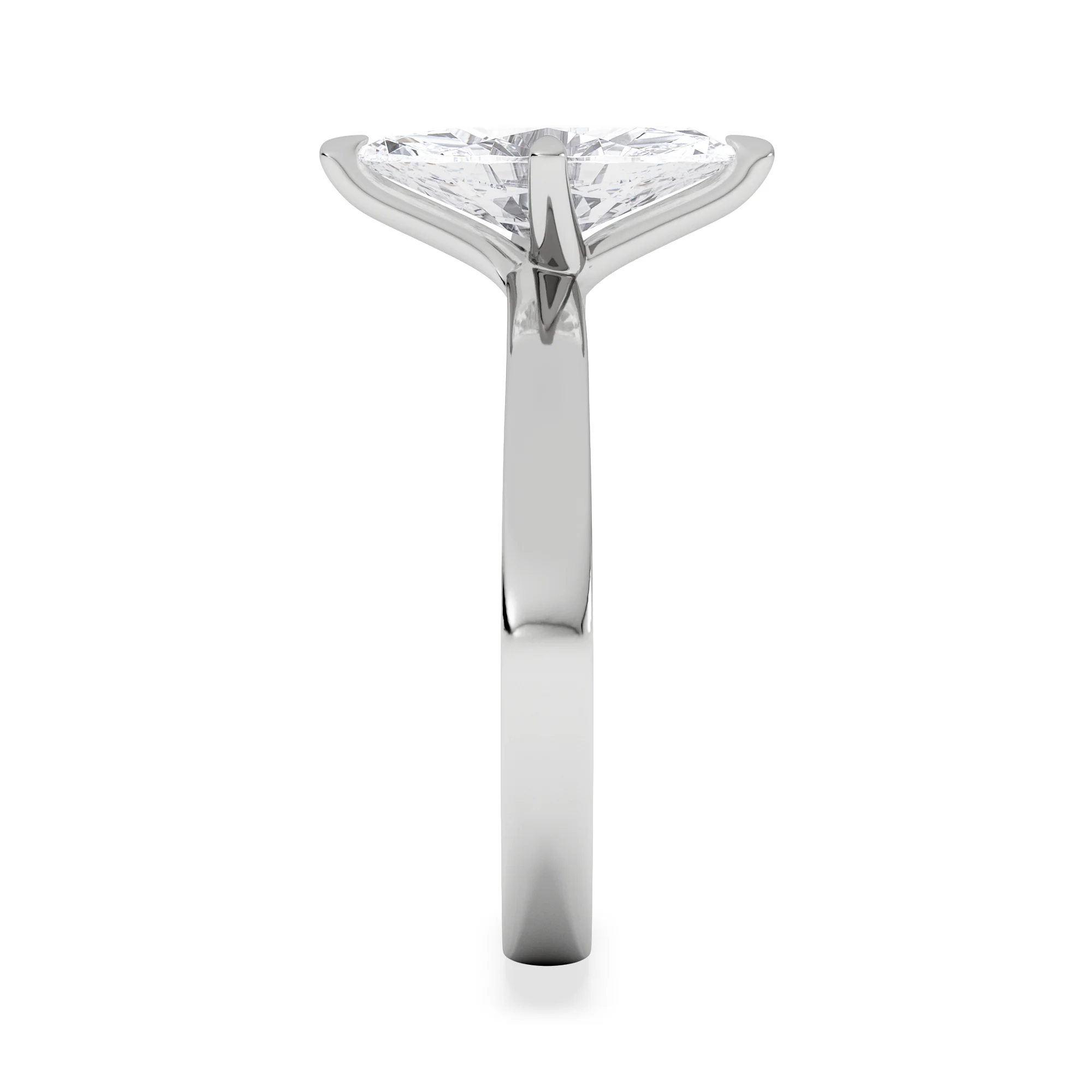 Origin Twist 1.00ct Marquise Cut Lab Diamond Solitaire Engagement Ring in Platinum - Image 5