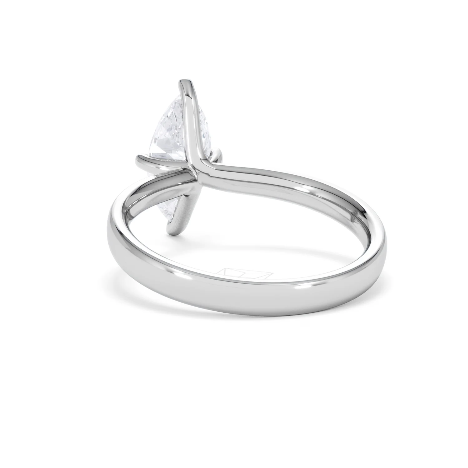 Origin Twist 1.00ct Marquise Cut Lab Diamond Solitaire Engagement Ring in Platinum - Image 52