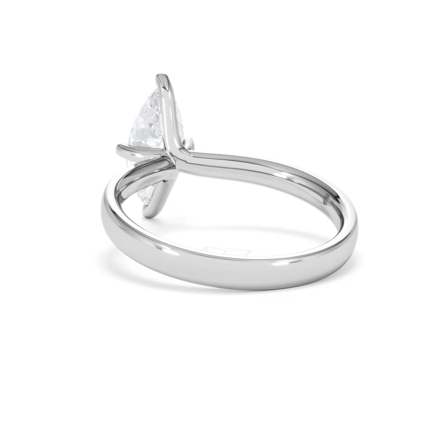 Origin Twist 1.00ct Marquise Cut Lab Diamond Solitaire Engagement Ring in Platinum - Image 53