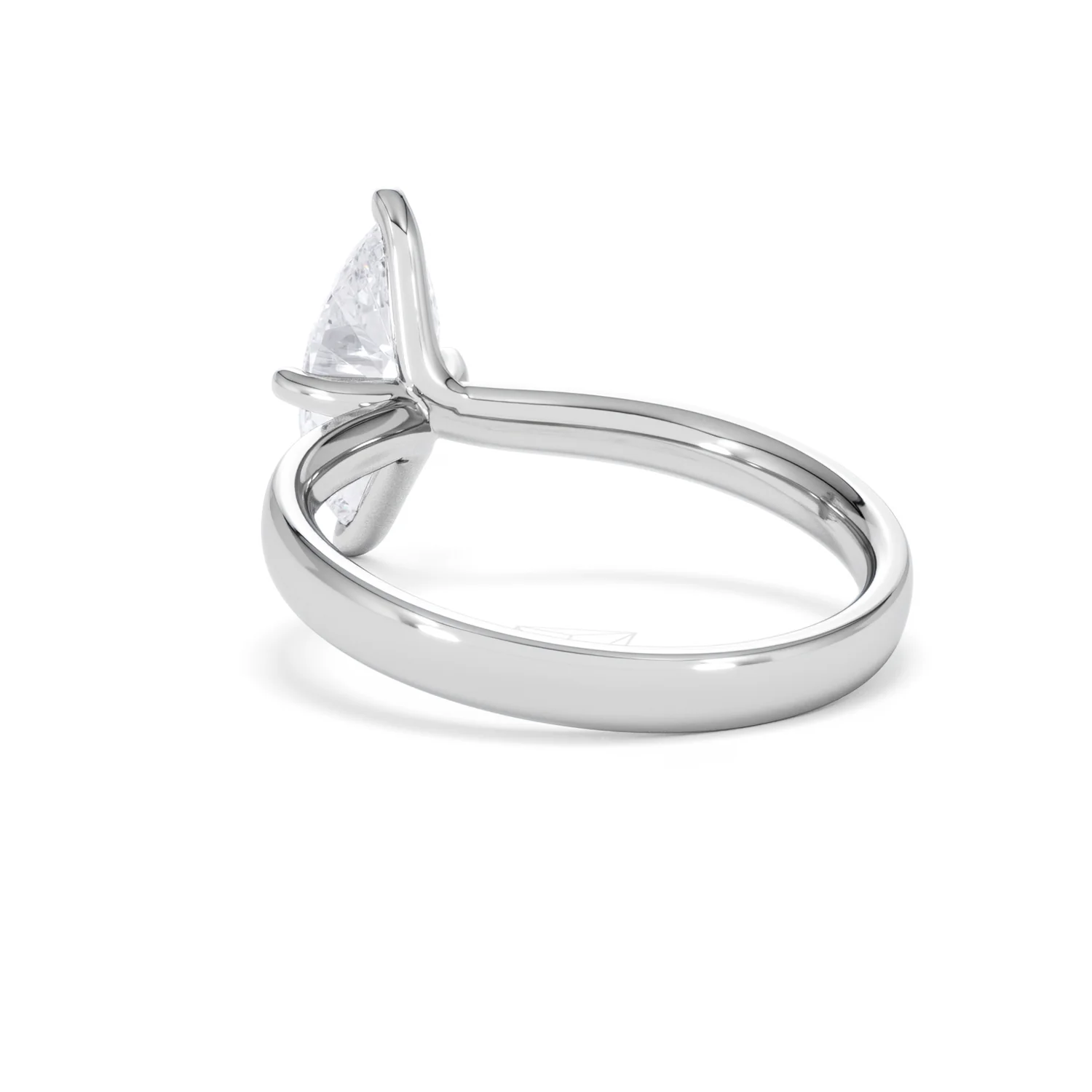 Origin Twist 1.00ct Marquise Cut Lab Diamond Solitaire Engagement Ring in Platinum - Image 54