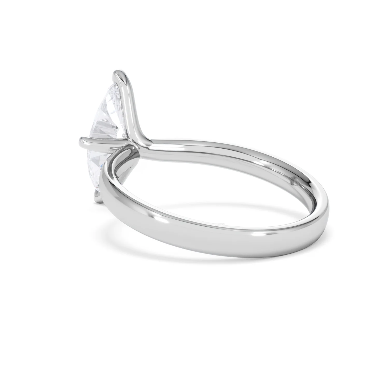 Origin Twist 1.00ct Marquise Cut Lab Diamond Solitaire Engagement Ring in Platinum - Image 57