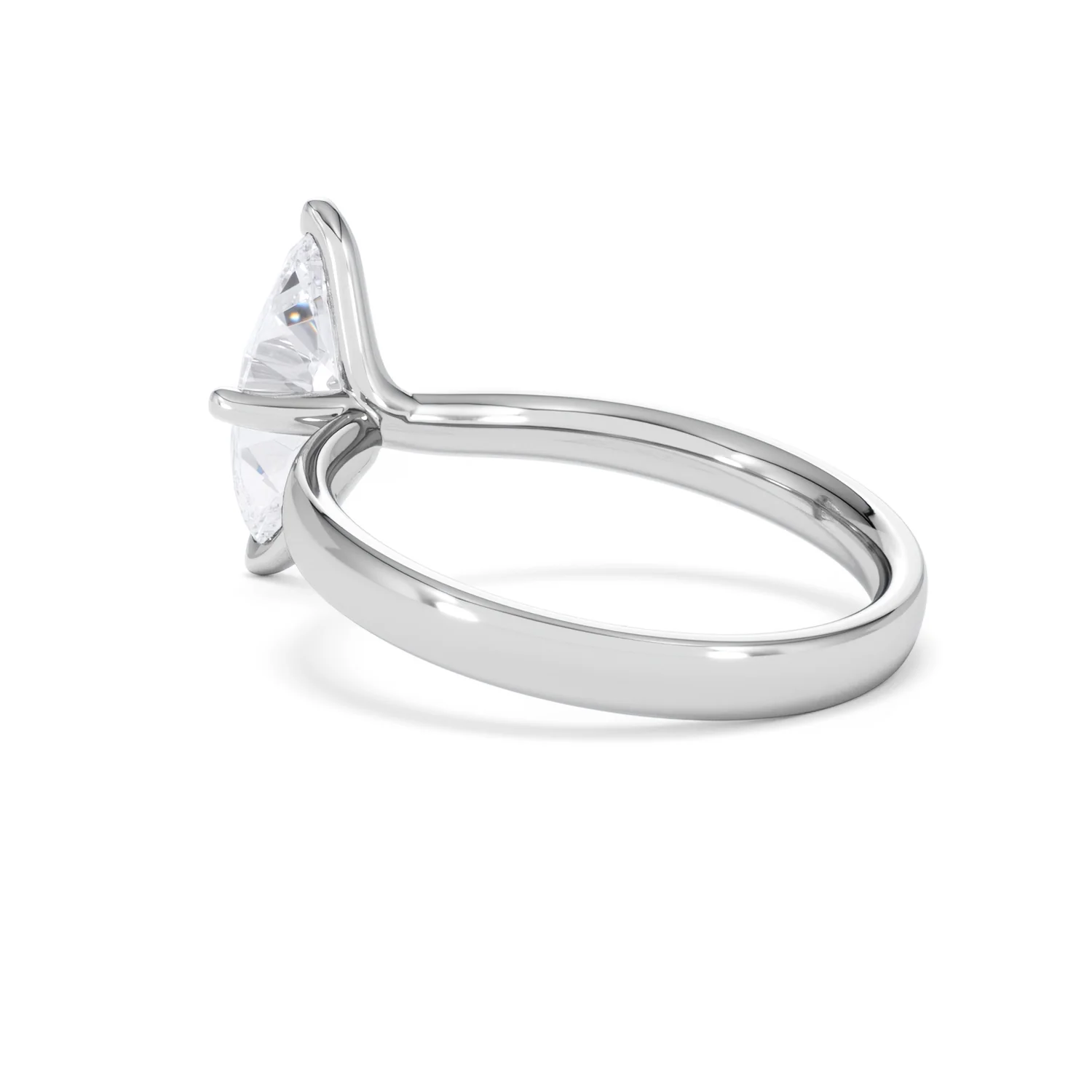 Origin Twist 1.00ct Marquise Cut Lab Diamond Solitaire Engagement Ring in Platinum - Image 58