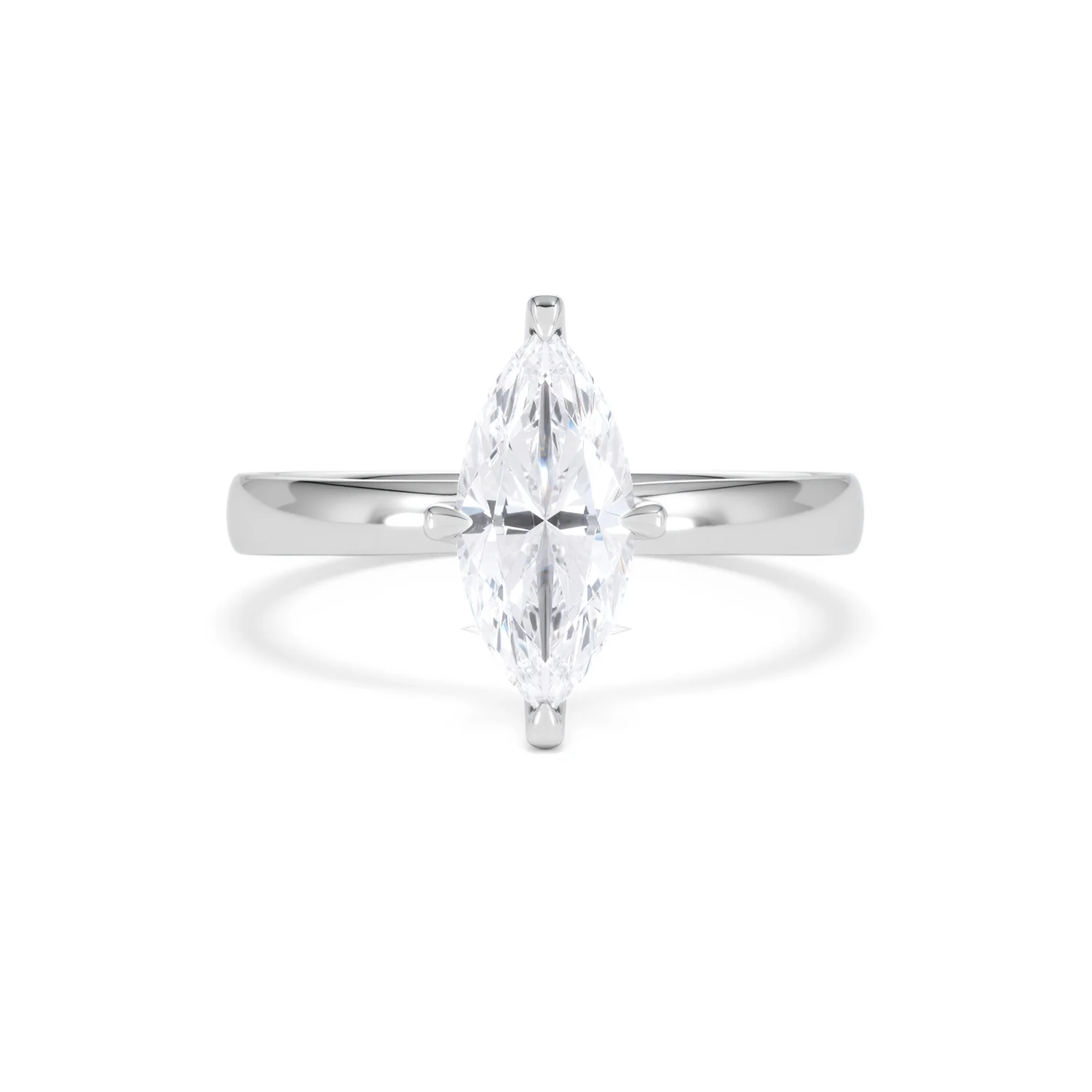 Origin Twist 1.00ct Marquise Cut Lab Diamond Solitaire Engagement Ring in Platinum - Image 7