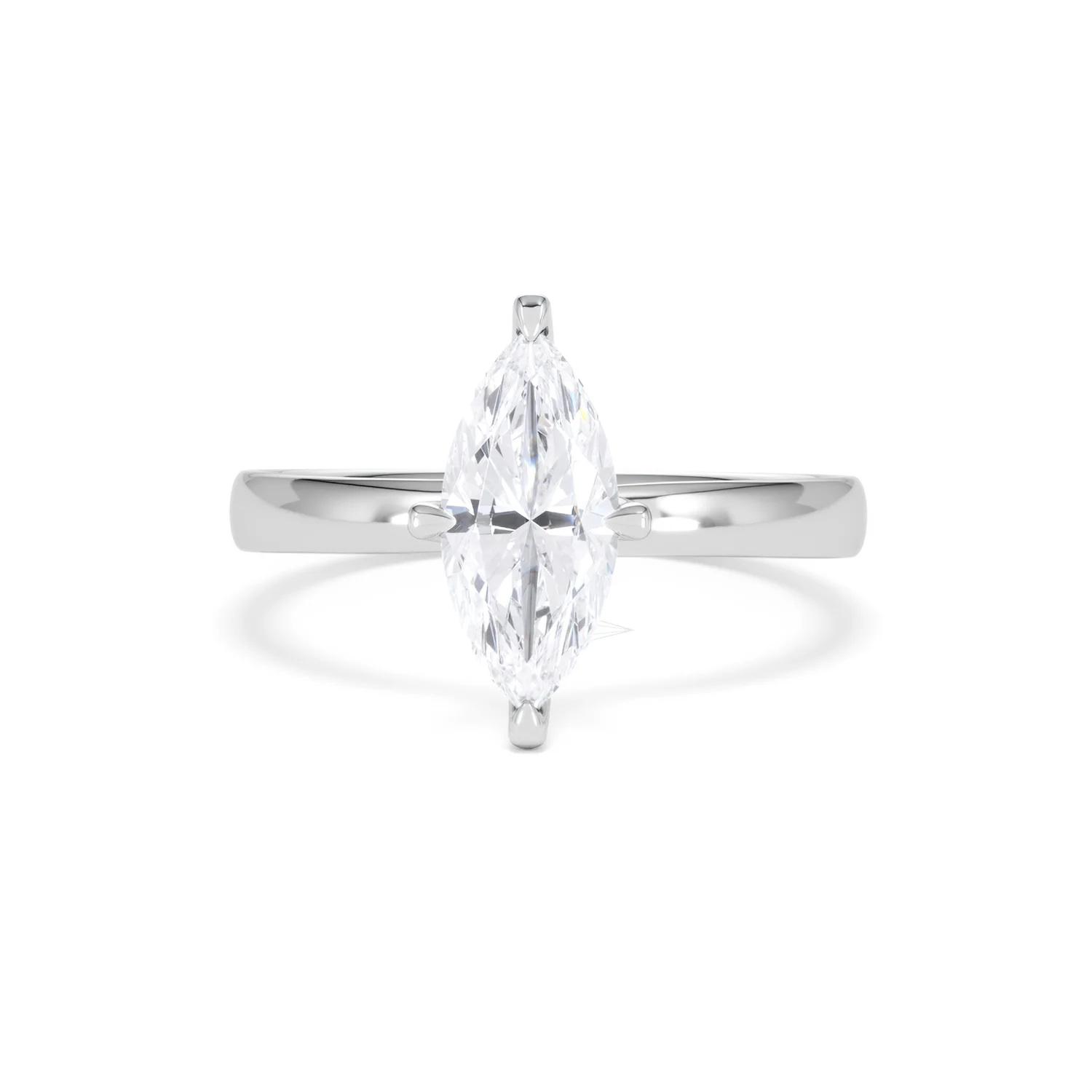 Origin Twist 1.00ct Marquise Cut Lab Diamond Solitaire Engagement Ring in Platinum - Image 86