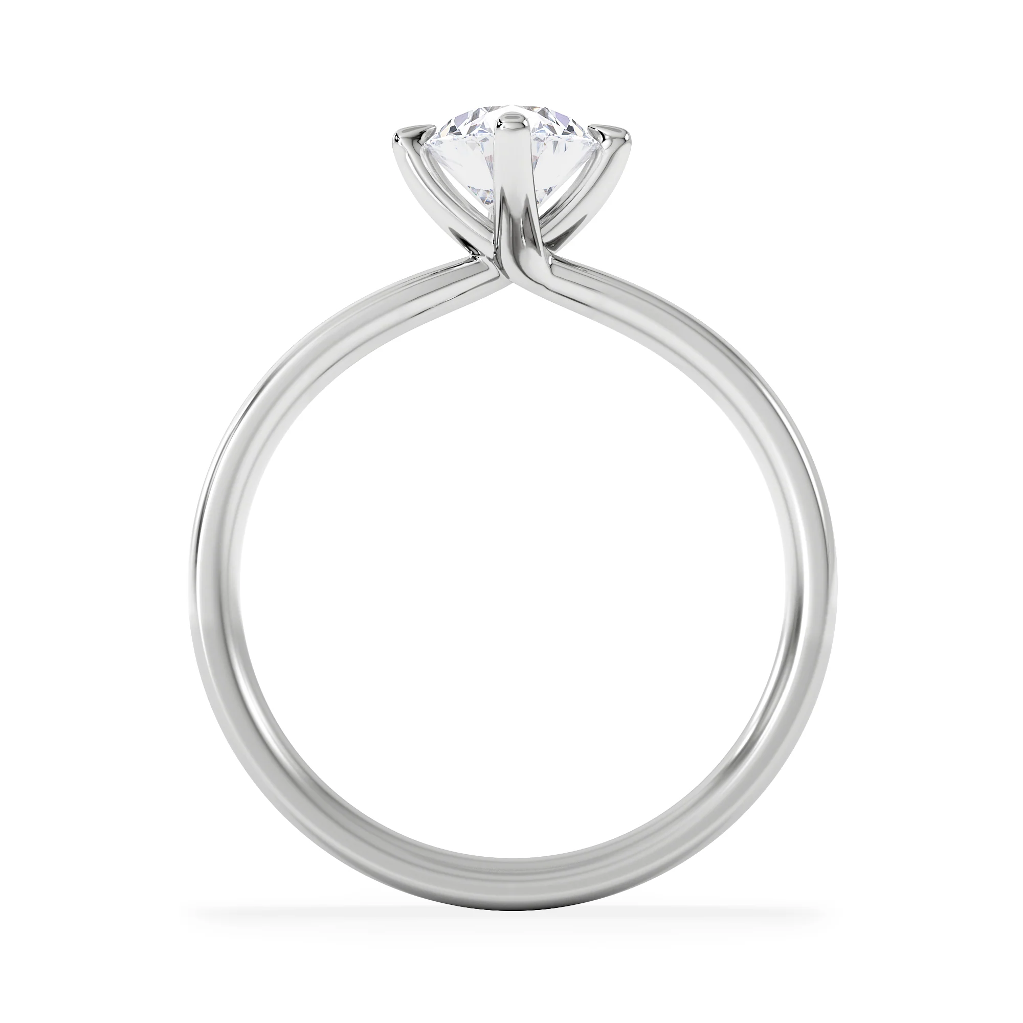 Origin Twist 1.00ct Oval Cut Lab Diamond Solitaire Engagement Ring in Platinum - Image 3