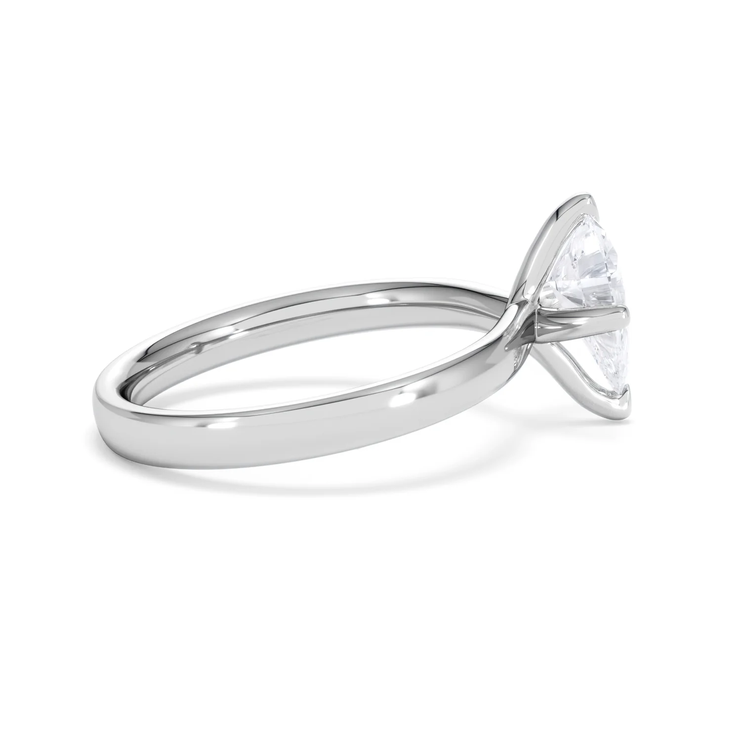 Origin Twist 1.00ct Pear Cut Lab Diamond Solitaire Engagement Ring in 18K White Gold - Image 29