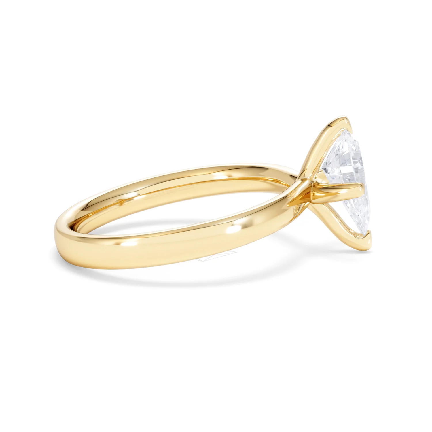Origin Twist 1.00ct Pear Cut Lab Diamond Solitaire Engagement Ring in 18K Yellow Gold - Image 27