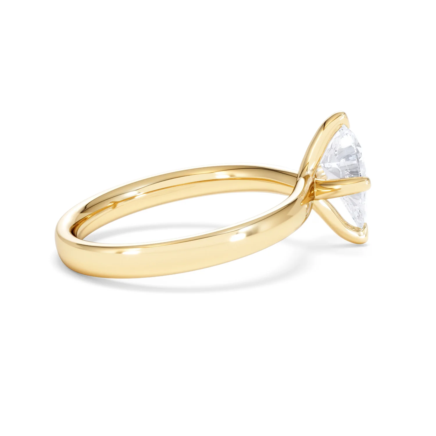 Origin Twist 1.00ct Pear Cut Lab Diamond Solitaire Engagement Ring in 18K Yellow Gold - Image 30