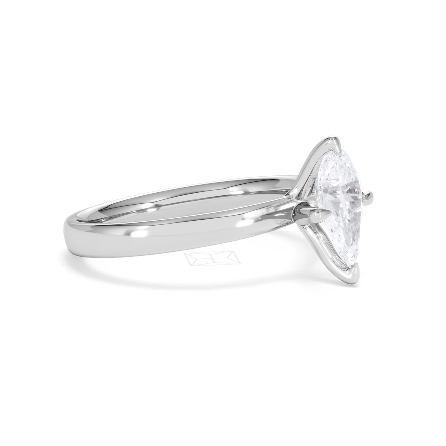 Origin Twist 1.00ct Pear Cut Lab Diamond Solitaire Engagement Ring in Platinum - Image 19