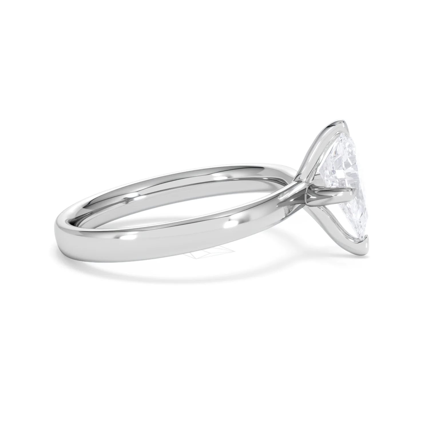 Origin Twist 1.00ct Pear Cut Lab Diamond Solitaire Engagement Ring in Platinum - Image 25