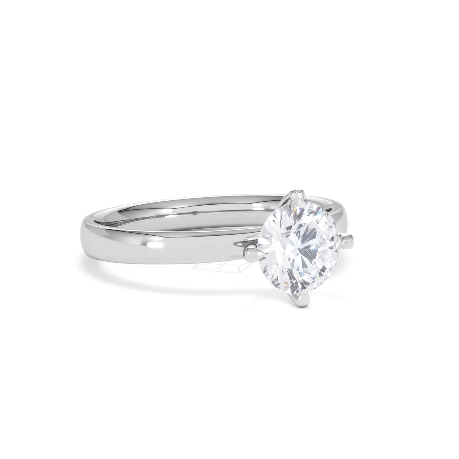 Origin Twist 1.00ct Round Cut Lab Diamond Solitaire Engagement Ring in Platinum - Image 13